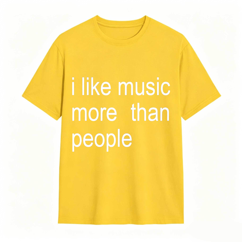 Dorawear™ I Like Music More Than People Unisex Classic T-shirt