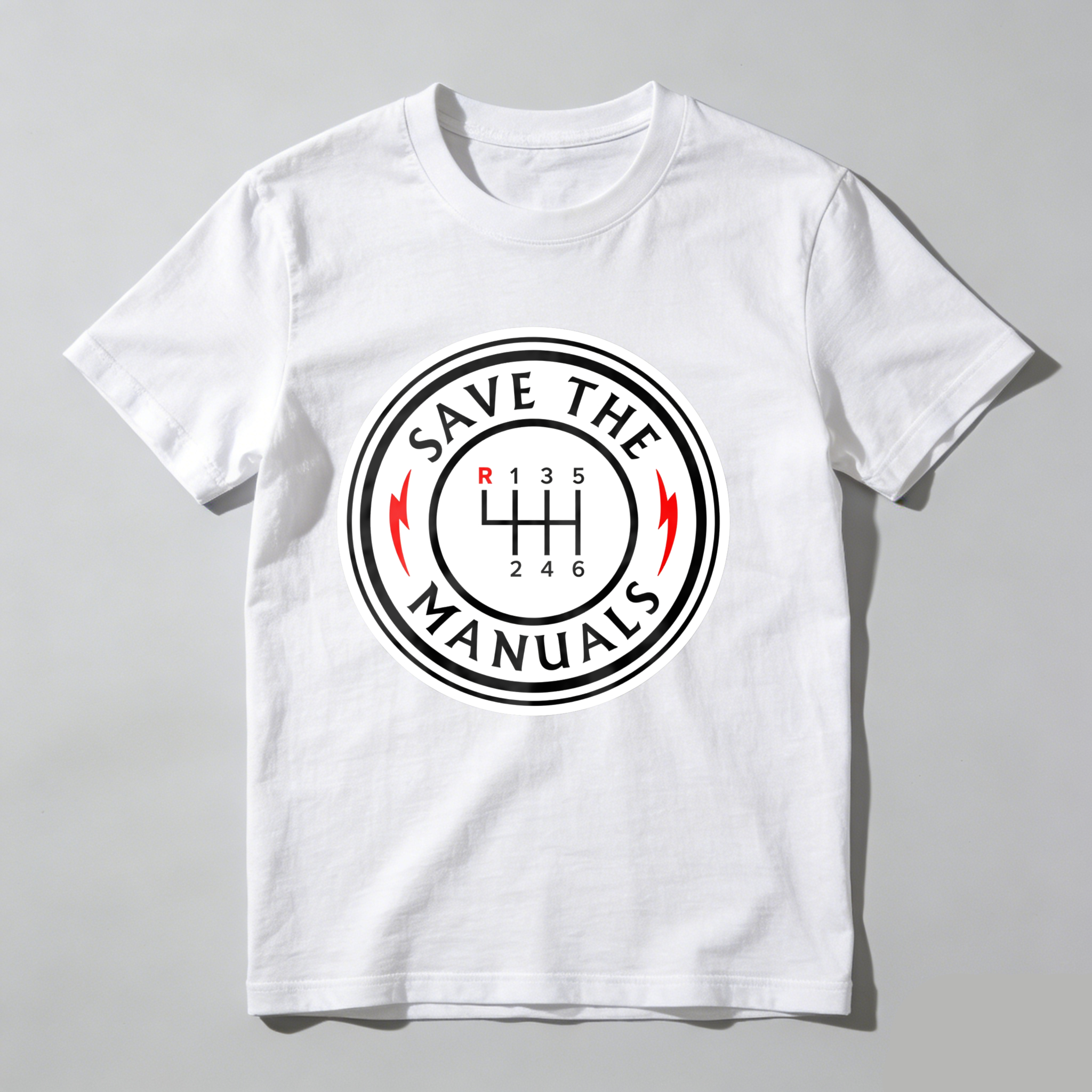 Dorawear™ Save The Manuals Gear Shift Design T Shirt