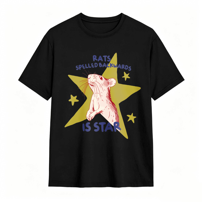Rats Spelled Backwards Is Star tshirt 100% cotton
