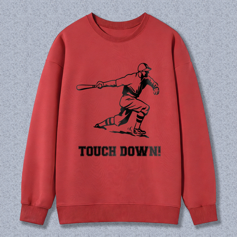 Dorawear™ Baseball Player Swinging Bat Touch Down Unisex Classic Sweatshirt