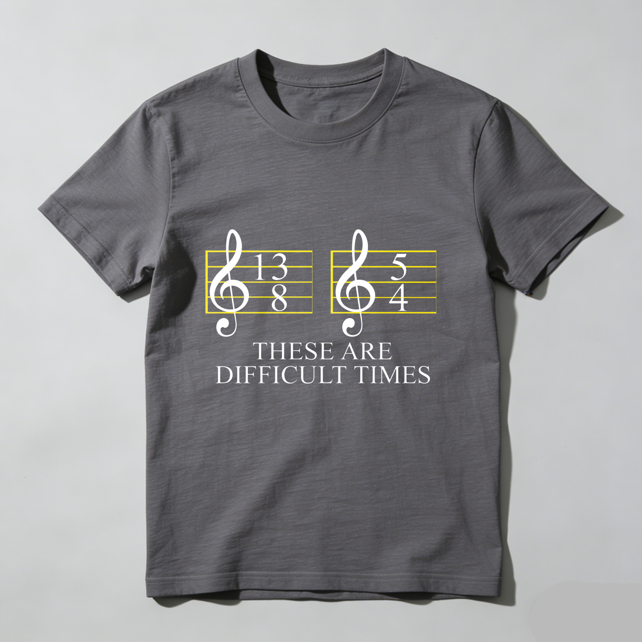 Dorawear™  Music Notes And Text Pattern T Shirt