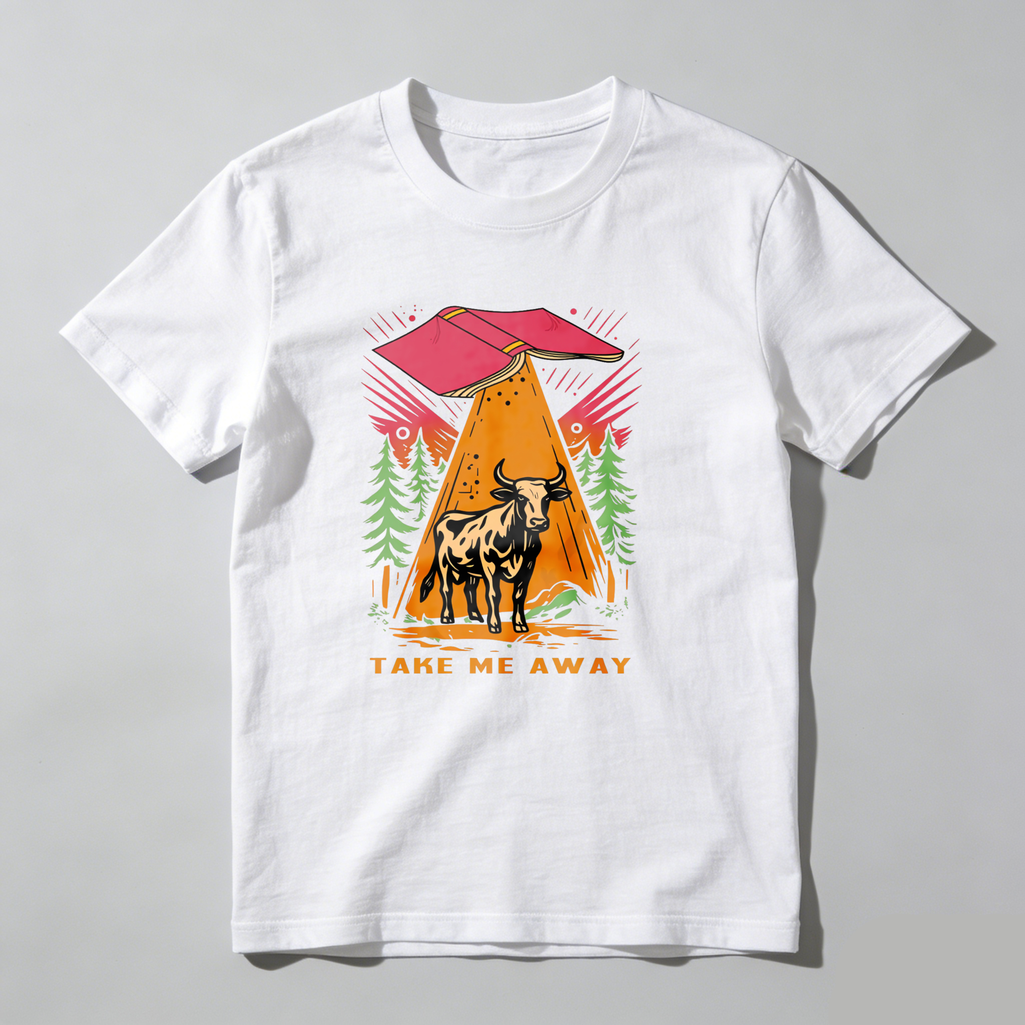 Dorawear™ Tent Bull Trees Mountain Sky Adventure Take Me Away T Shirt