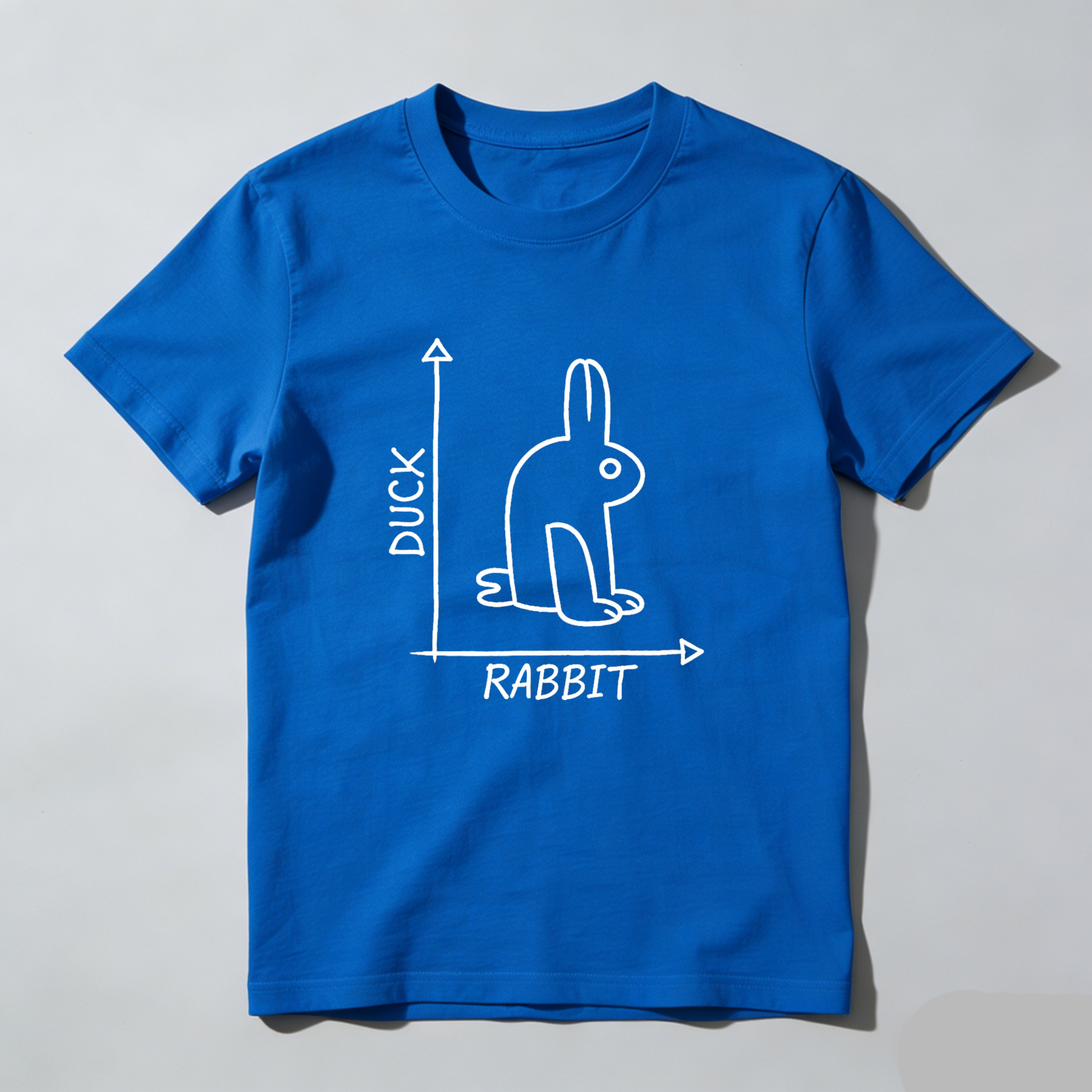 Dorawear™ Duck Rabbit Optical Illusion Pure Cotton Short Sleeve T-Shirt-Dorawear