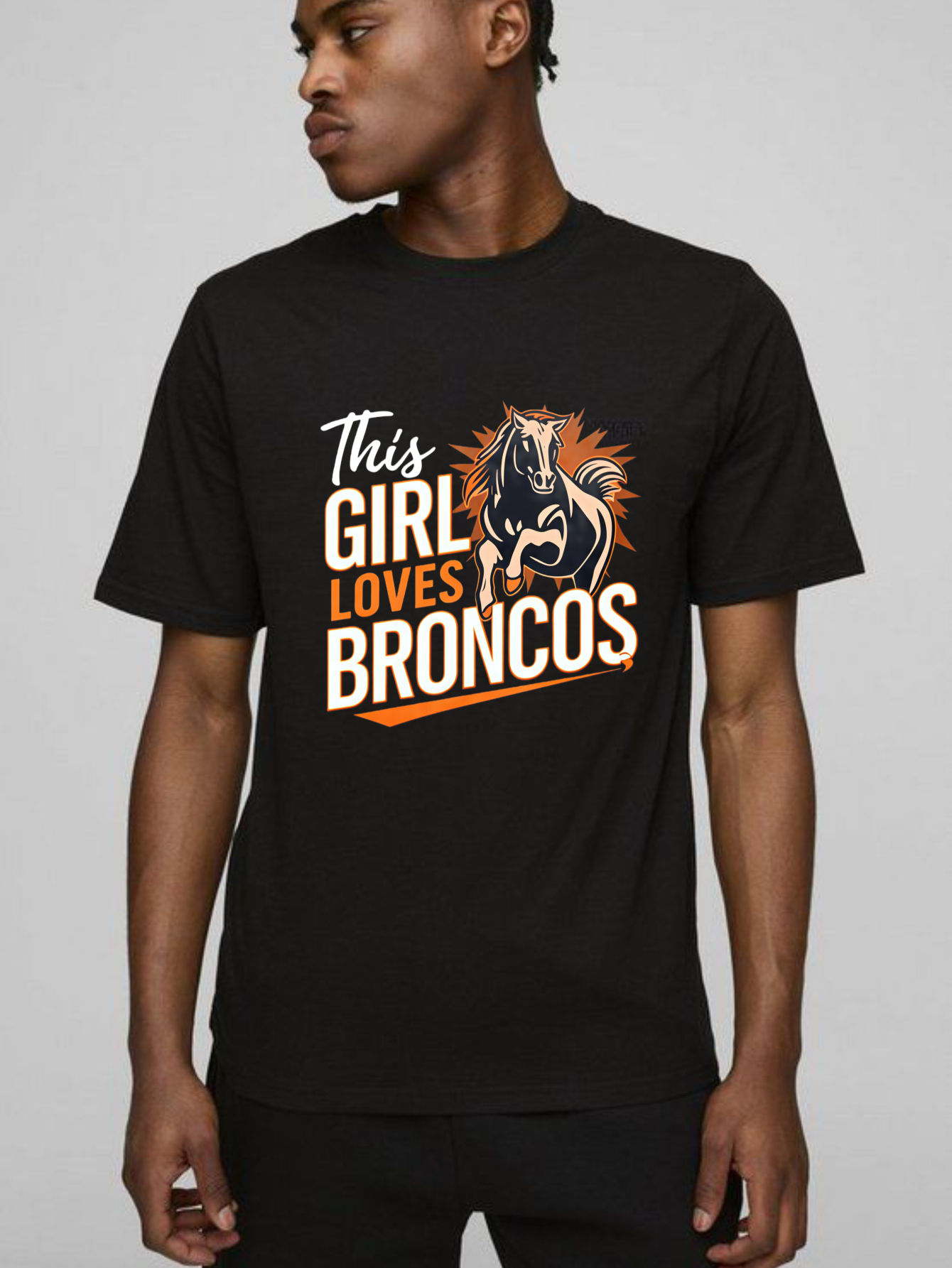 Dorawear™  This Girl Loves Broncos Horse T Shirt