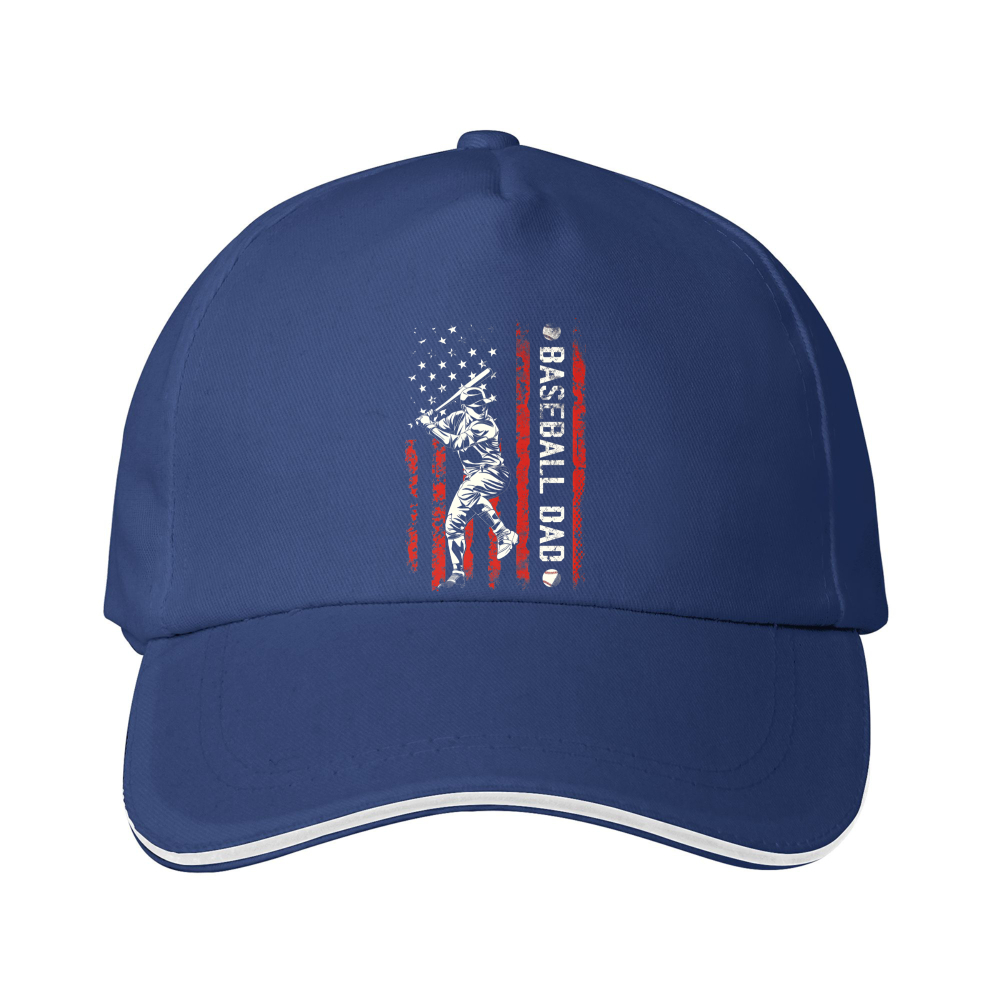 Dorawear™ Baseball Cap American Flag Baseball Player Dad Design For Sports Fans