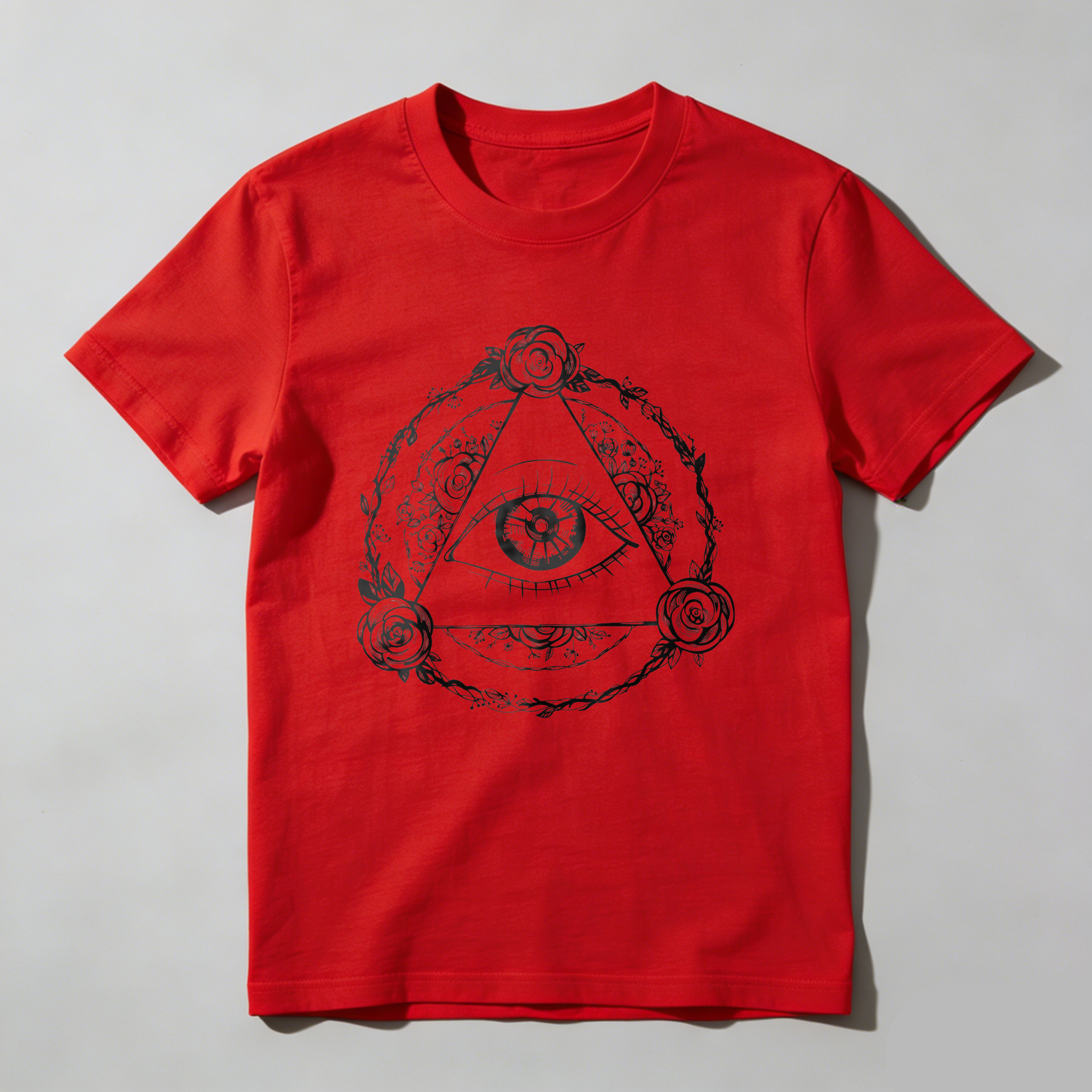 Dorawear™ All Seeing Eye With Roses And Chains T Shirt