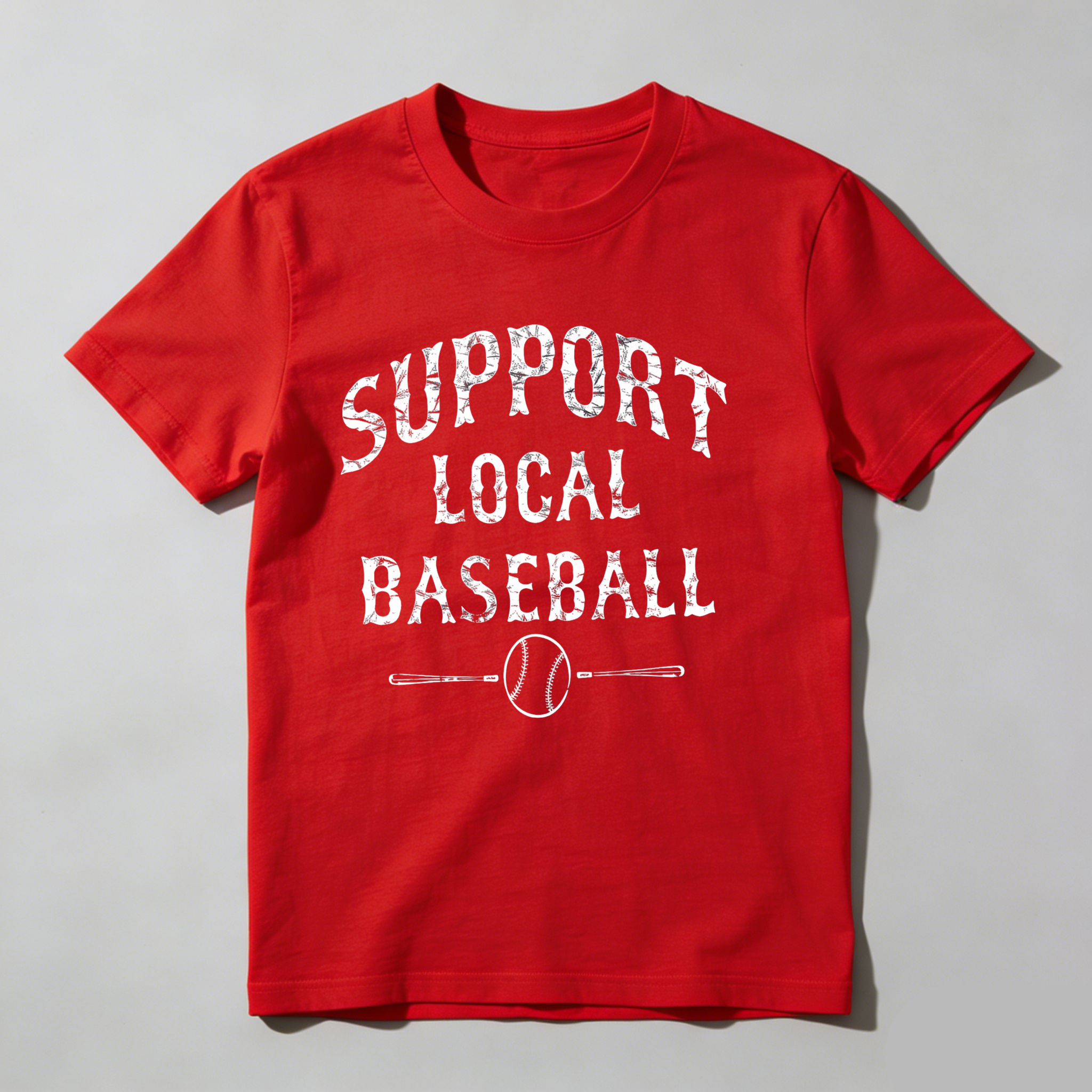 Dorawear™Support Local Baseball Bat And Ball T Shirt