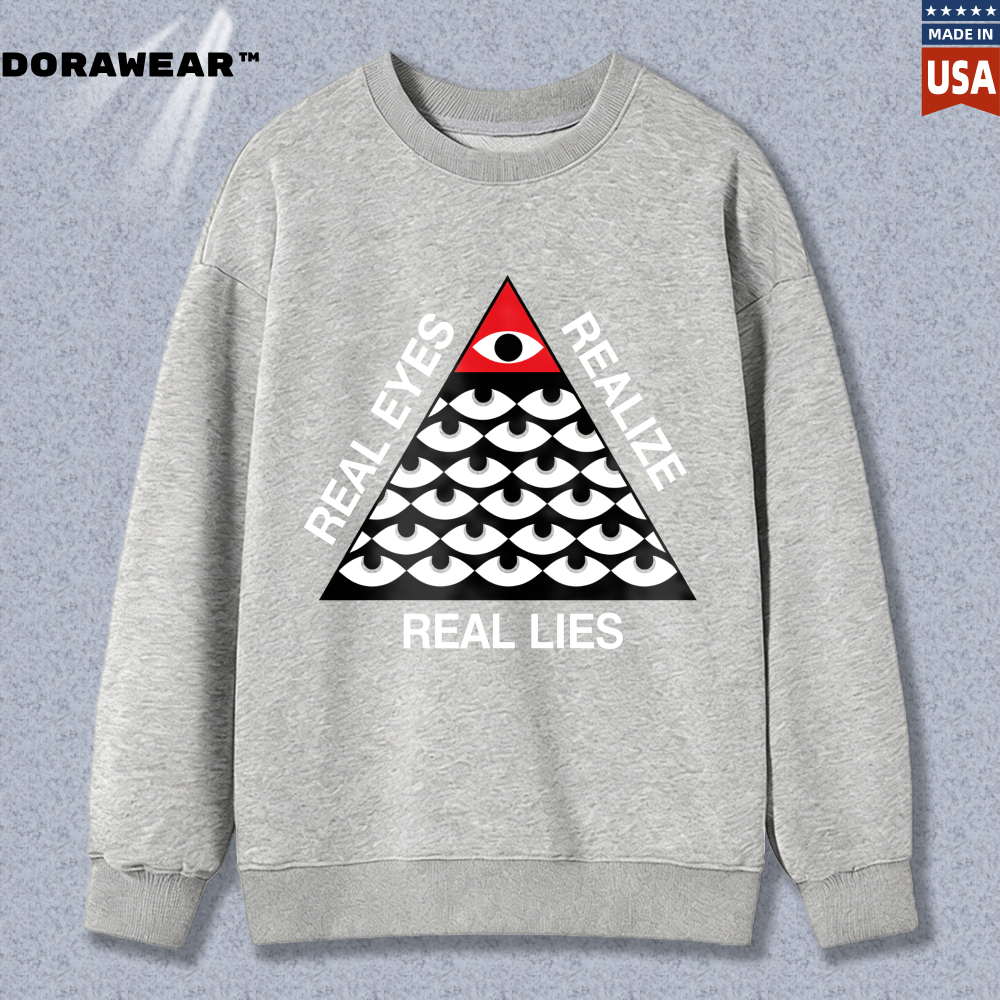 Dorawear™ All Seeing Eye Pyramid Real Eyes Realize Real Lies Unisex Classic Sweatshirt(1)