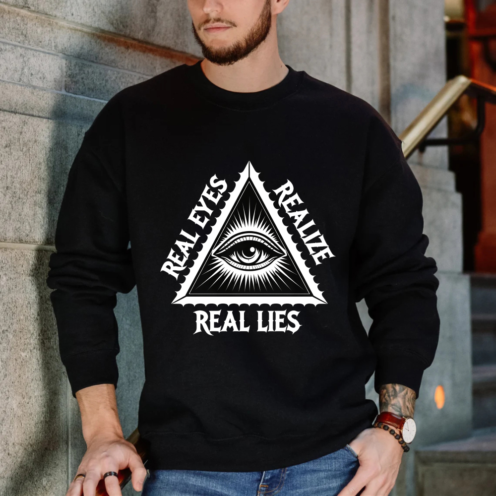 Dorawear™ All Seeing Eye Real Eyes Realize Real Lies Symbol Unisex Classic Sweatshirt(2)