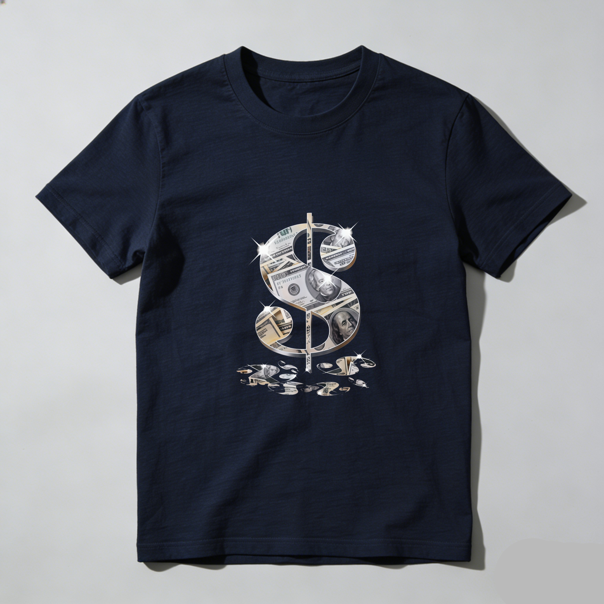 Dorawear™  Dollar Sign Made Of Money Bills T Shirt