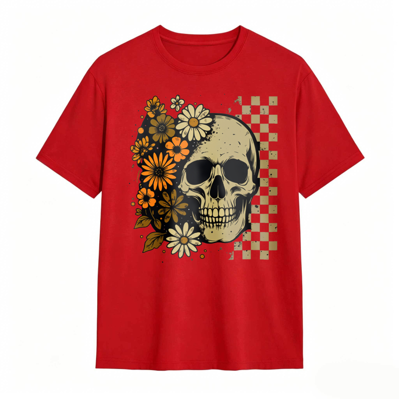 Dorawear™ Floral Skull Design Unisex Classic T-shirt