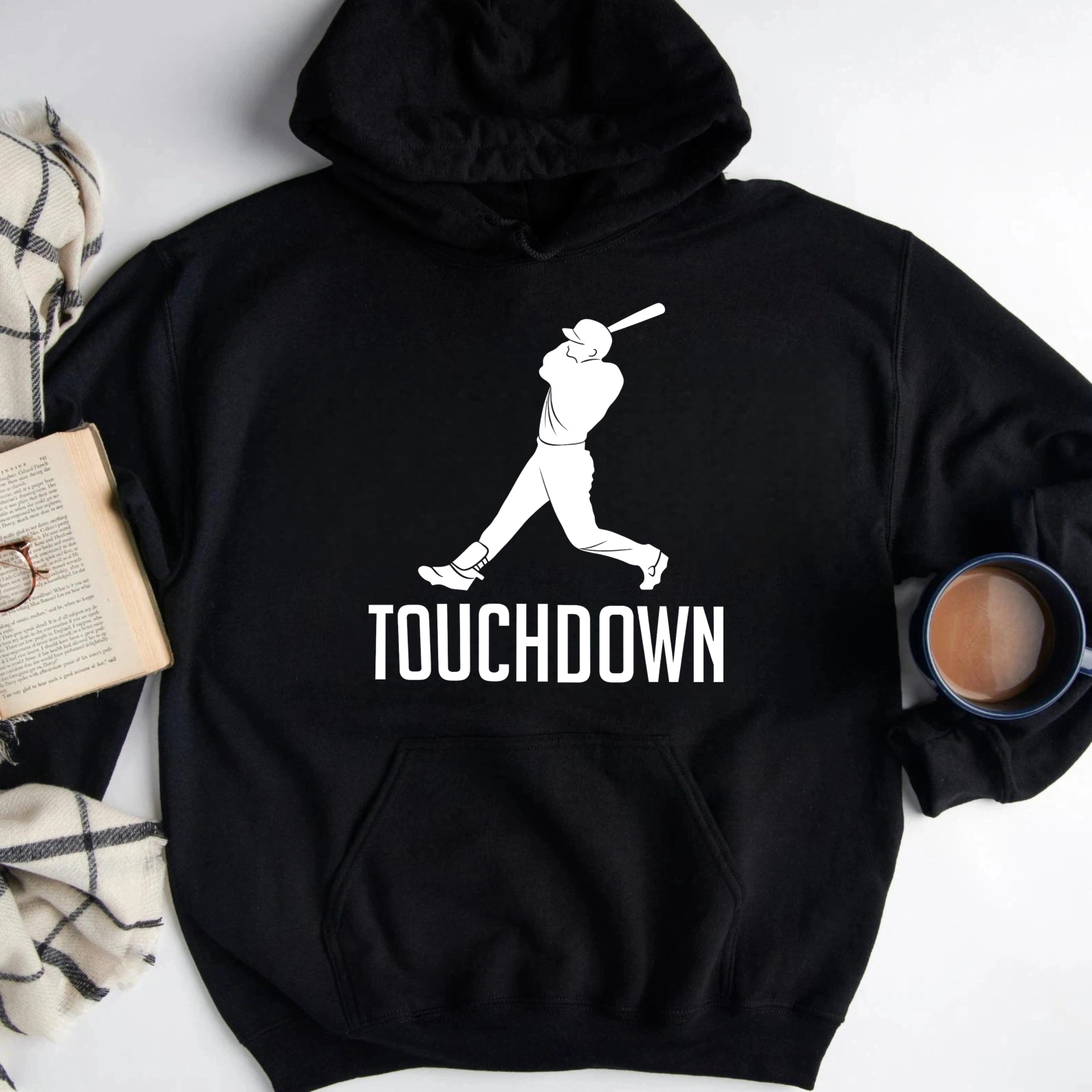 Dorawear™ Baseball Player Touchdown Hoodie Sweatshirt Sport Graphic Pullover Unisex Casual Wear