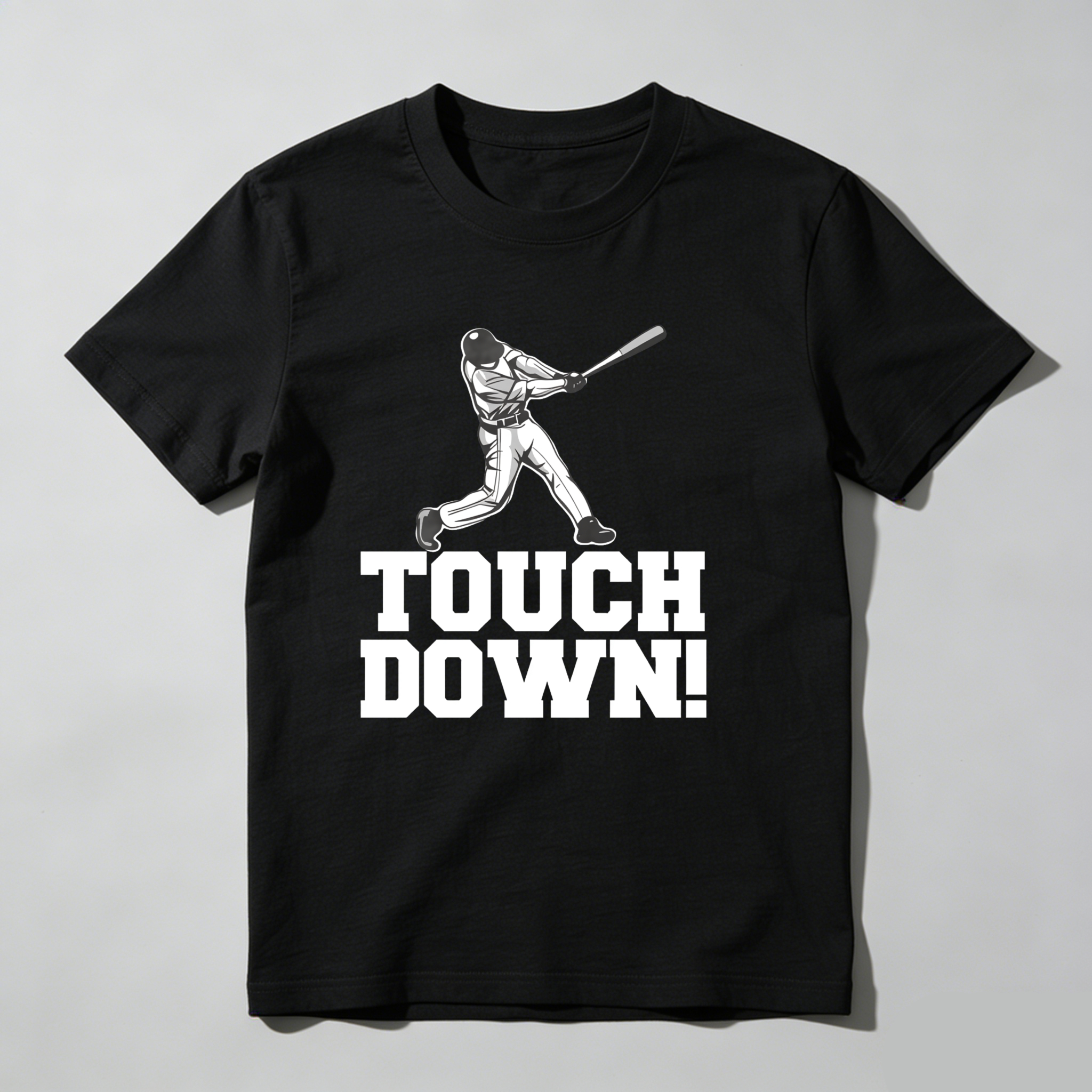 Dorawear™ Touch Down Baseball Player Swinging Bat  T Shirt