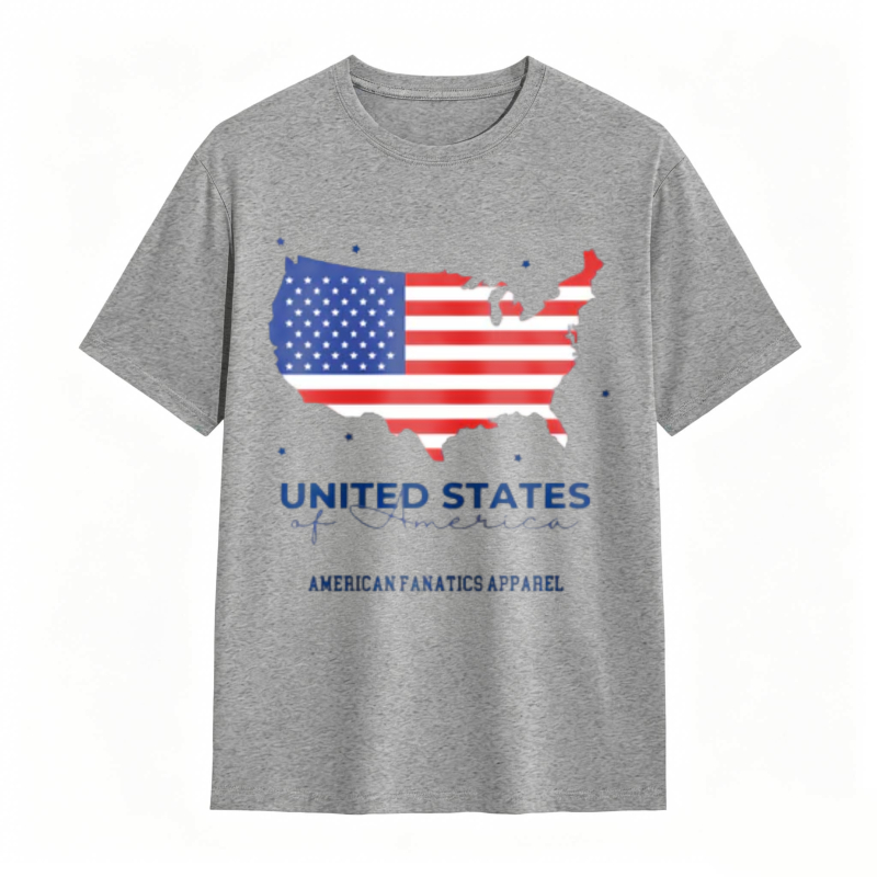 United States Map With American Flag Design T-shirt