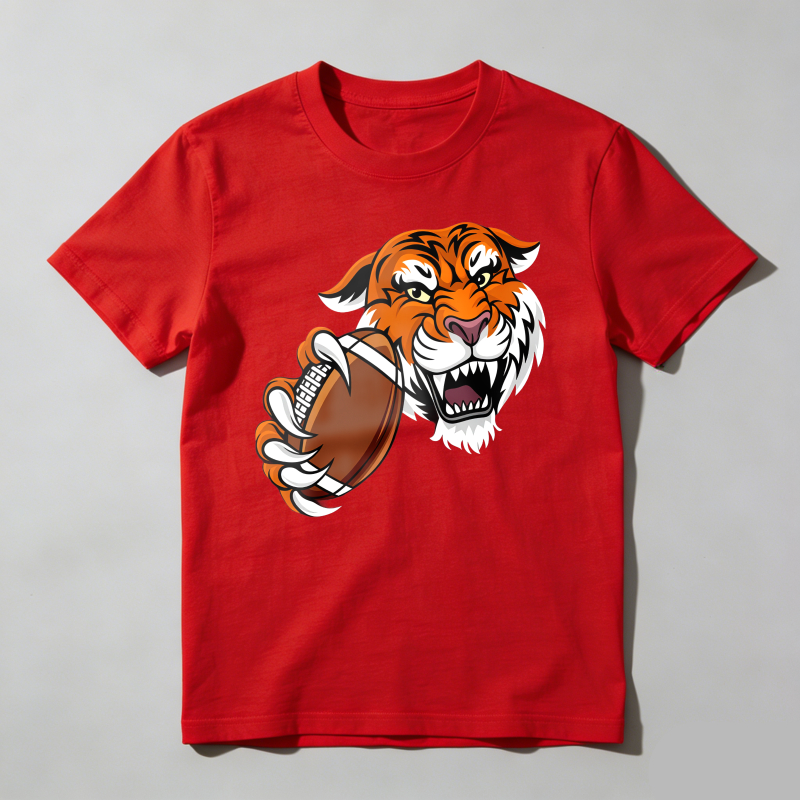 Dorawear™ Tiger Holding Football With Claws T Shirt