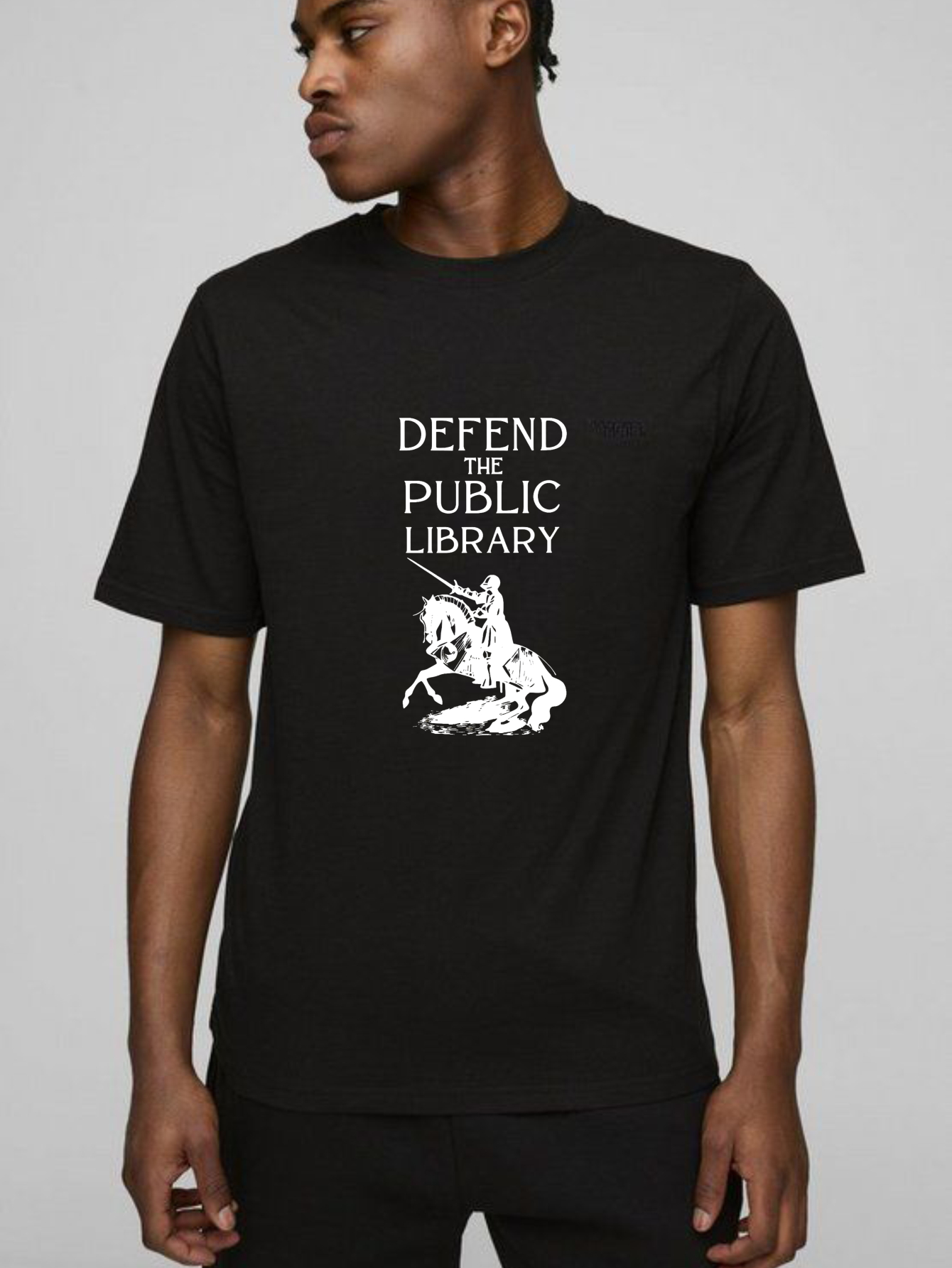 Dorawear™ Defend The Public Library Knight On Horse T Shirt