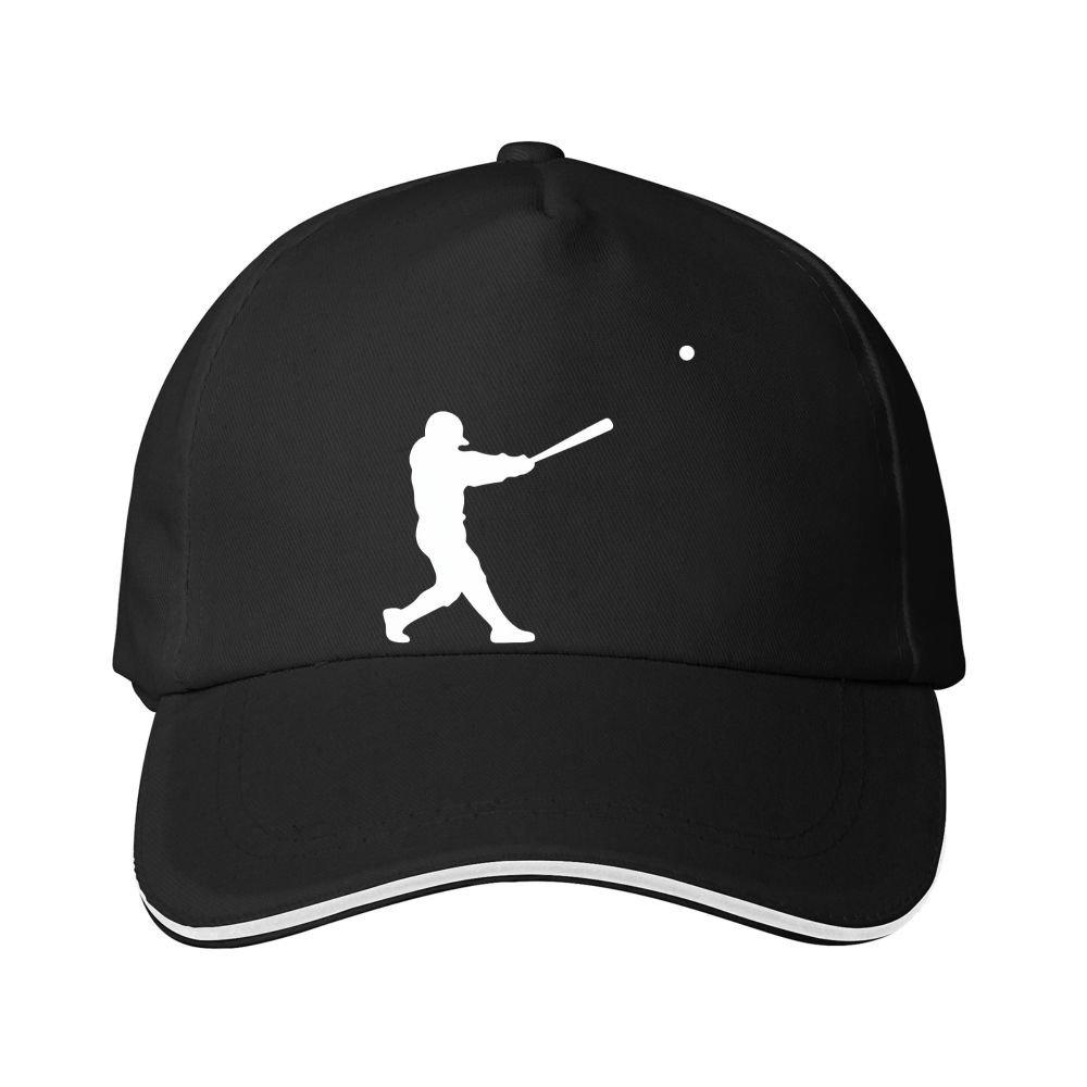 Dorawear™ Baseball Cap Baseball Player Silhouette Design For Sports And Casual Wear