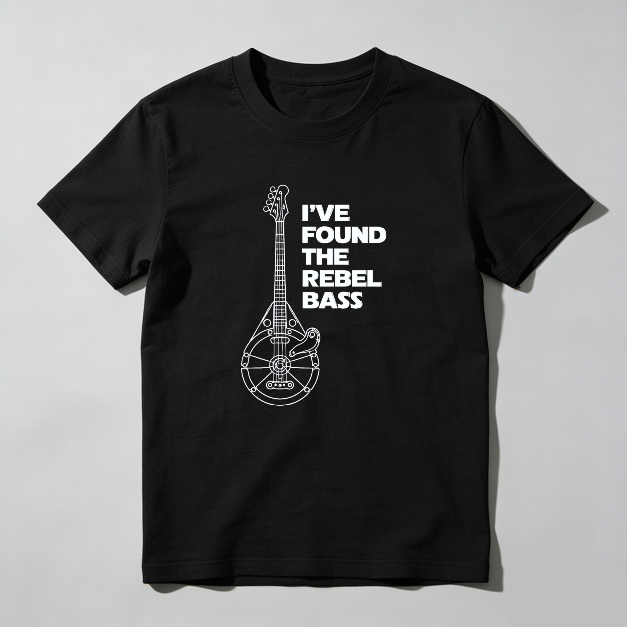 Dorawear™ Ive Found The Rebel Bass Guitar Design Pure Cotton Short Sleeve T-Shirt-Dorawear