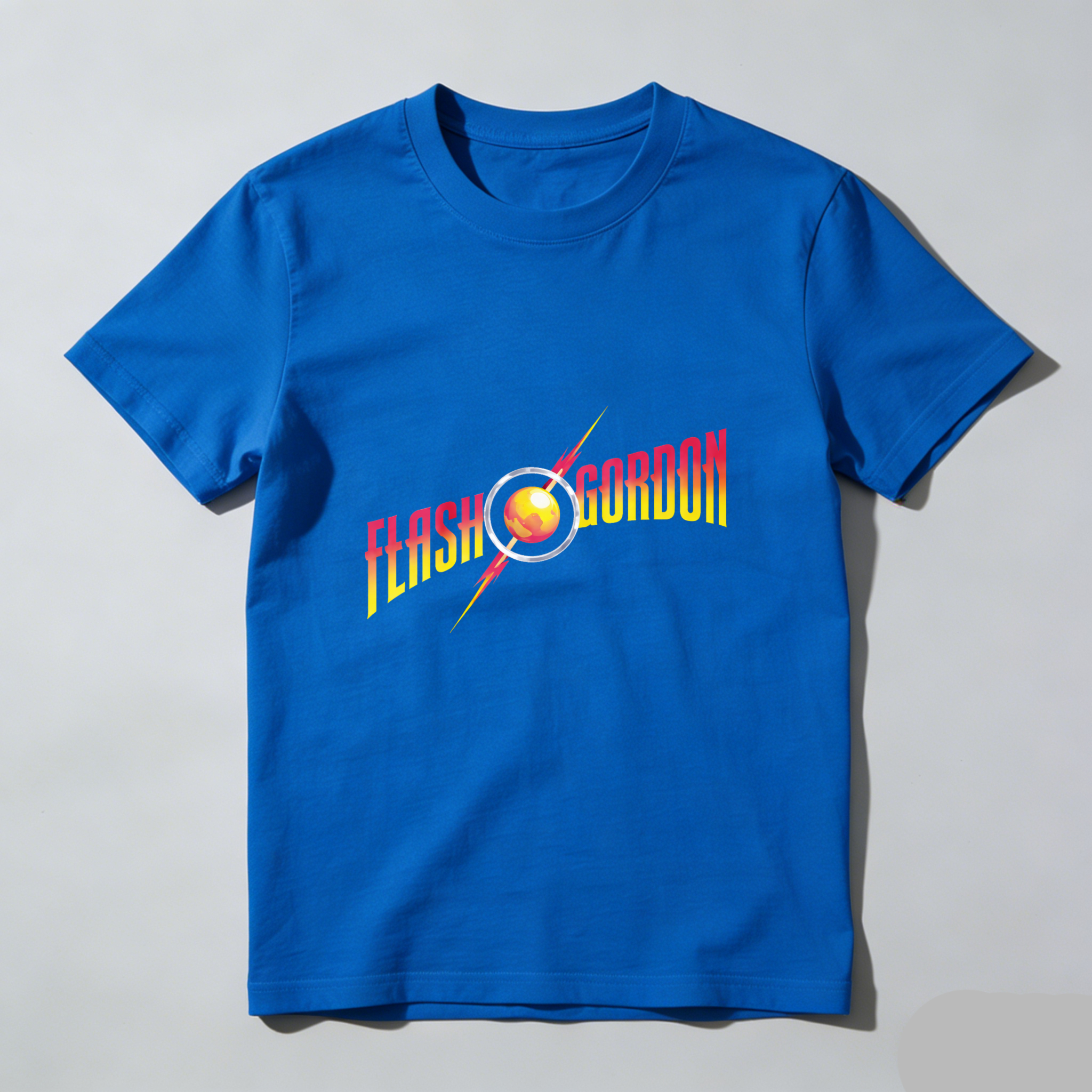 Dorawear™ Flash Gordon Logo Design Pure Cotton Short Sleeve T Shirt-Dorawear