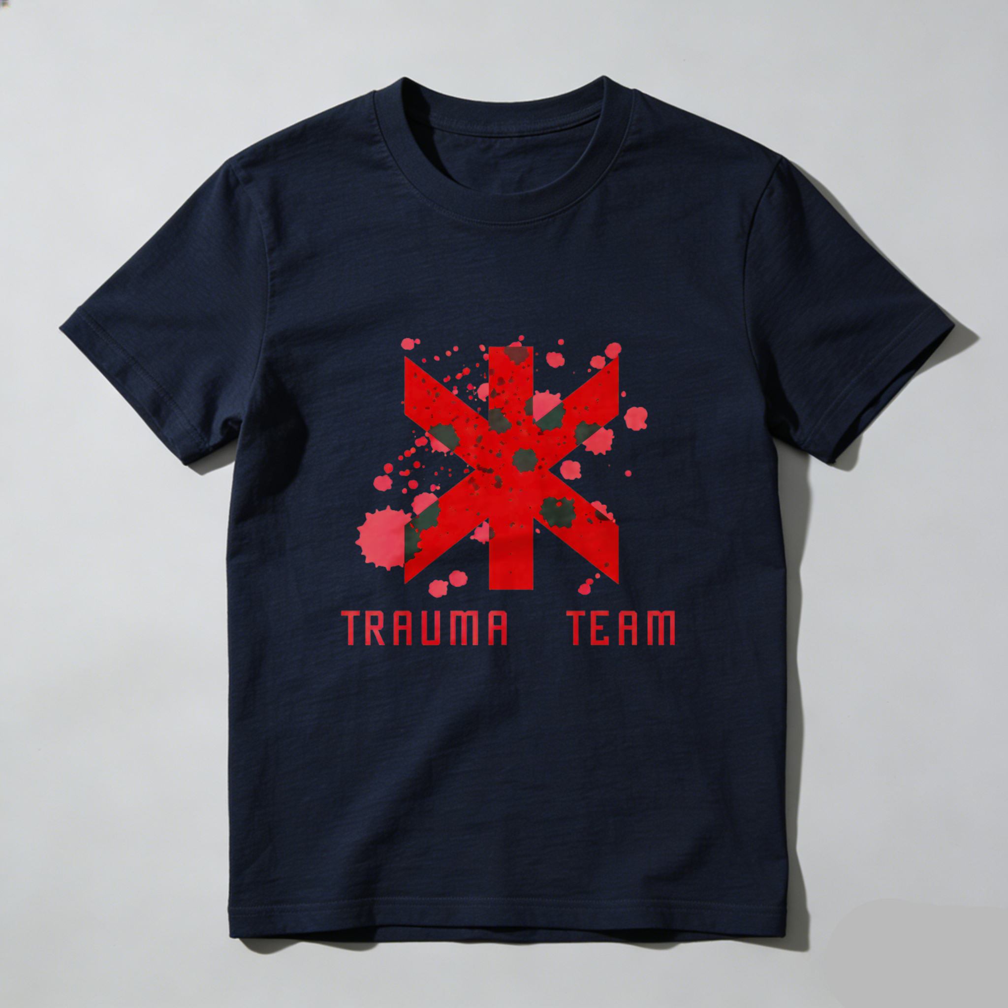 Dorawear Red Star Splatter Trauma Team Pure Cotton Short Sleeve T Shirt