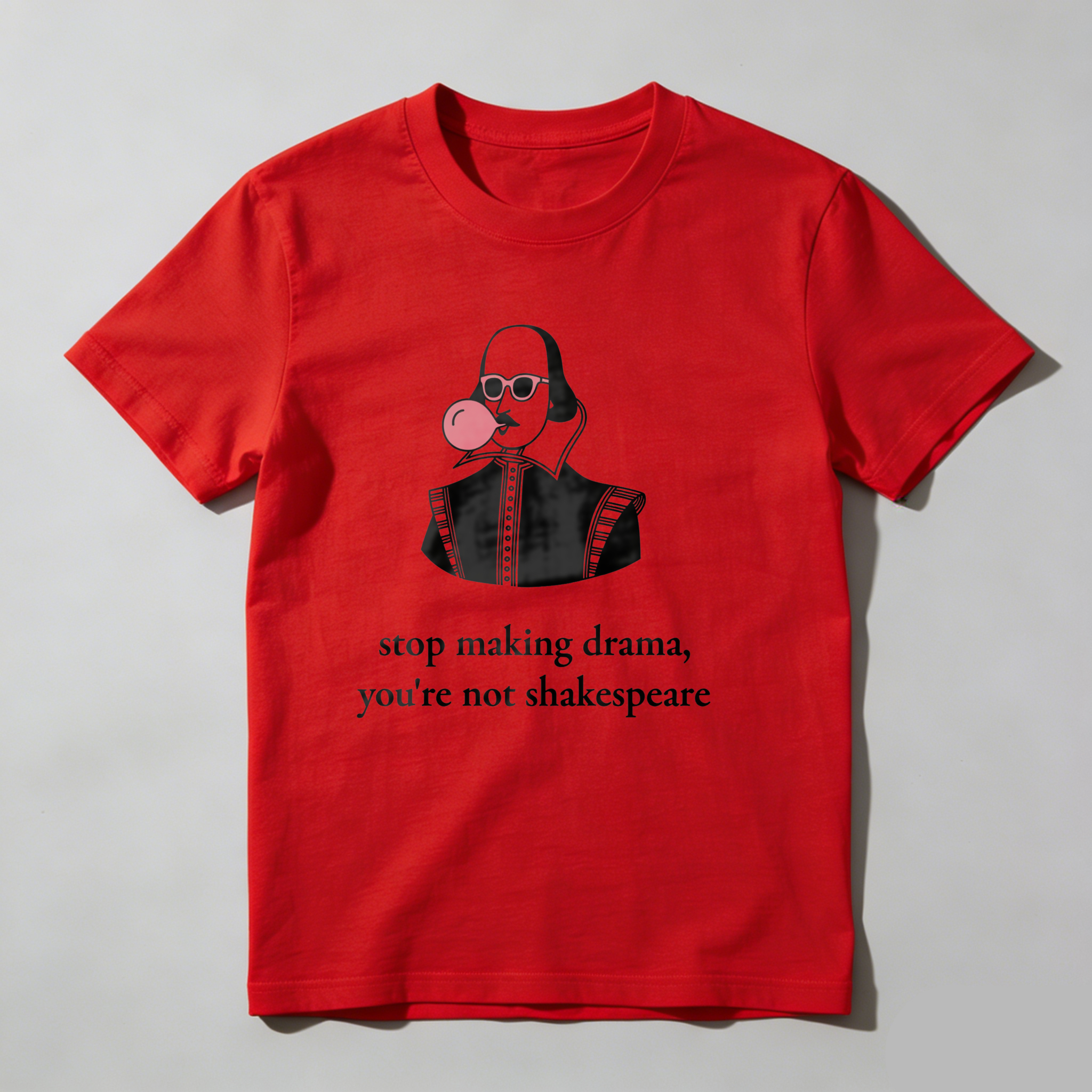 Dorawear™ Shakespeare Blowing Bubblegum With Sunglasses T Shirt