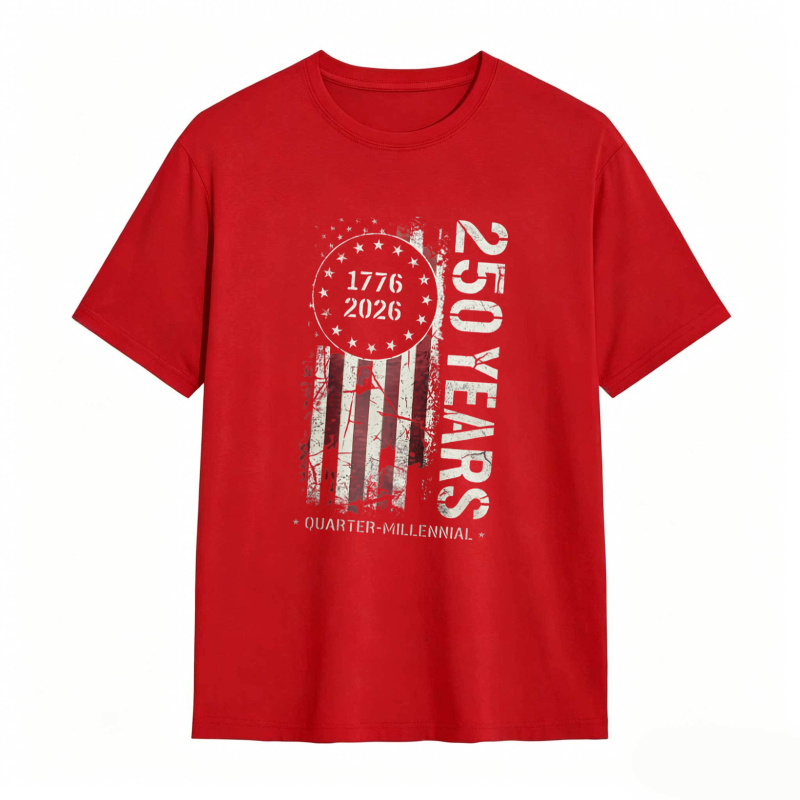 American Flag 1776 2026 250 Years Quarter Millennium T-shirt