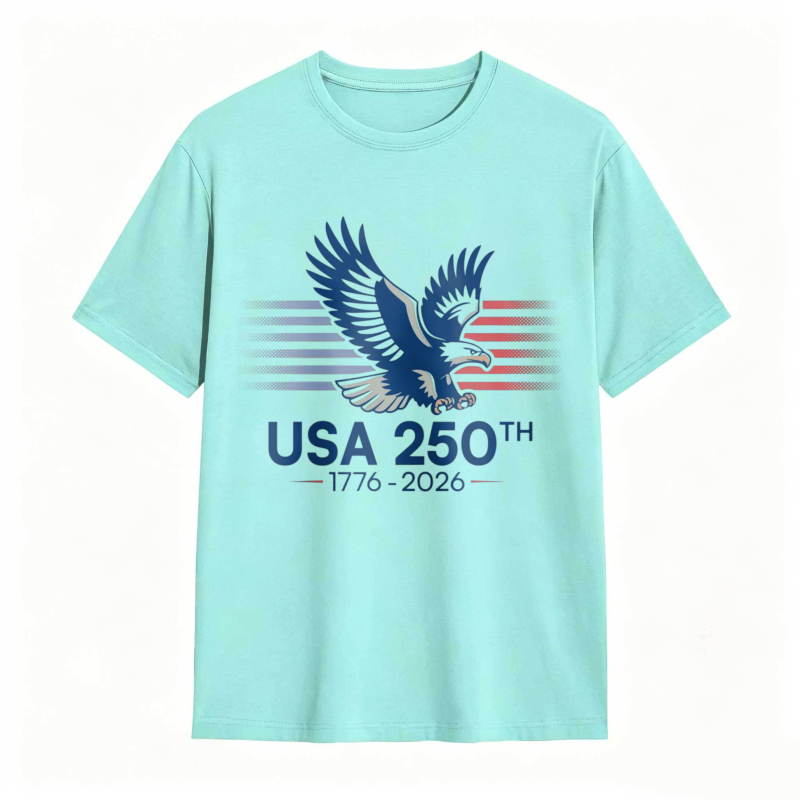 Dorawear™   Eagle And American Flag Design Usa 250th Anniversary 1776 2026 T-shirt