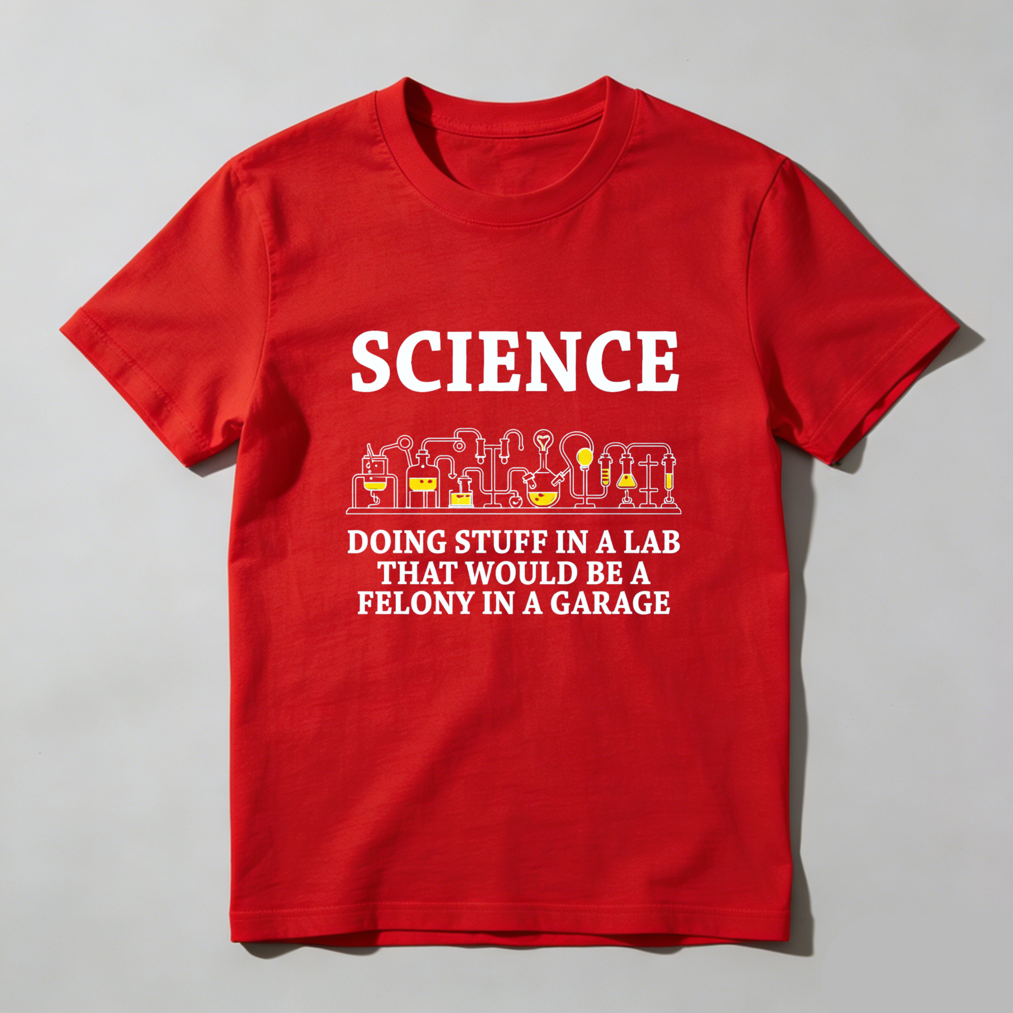 Dorawear™ Science Lab Humor Pure Cotton Short Sleeve T-Shirt-Dorawear
