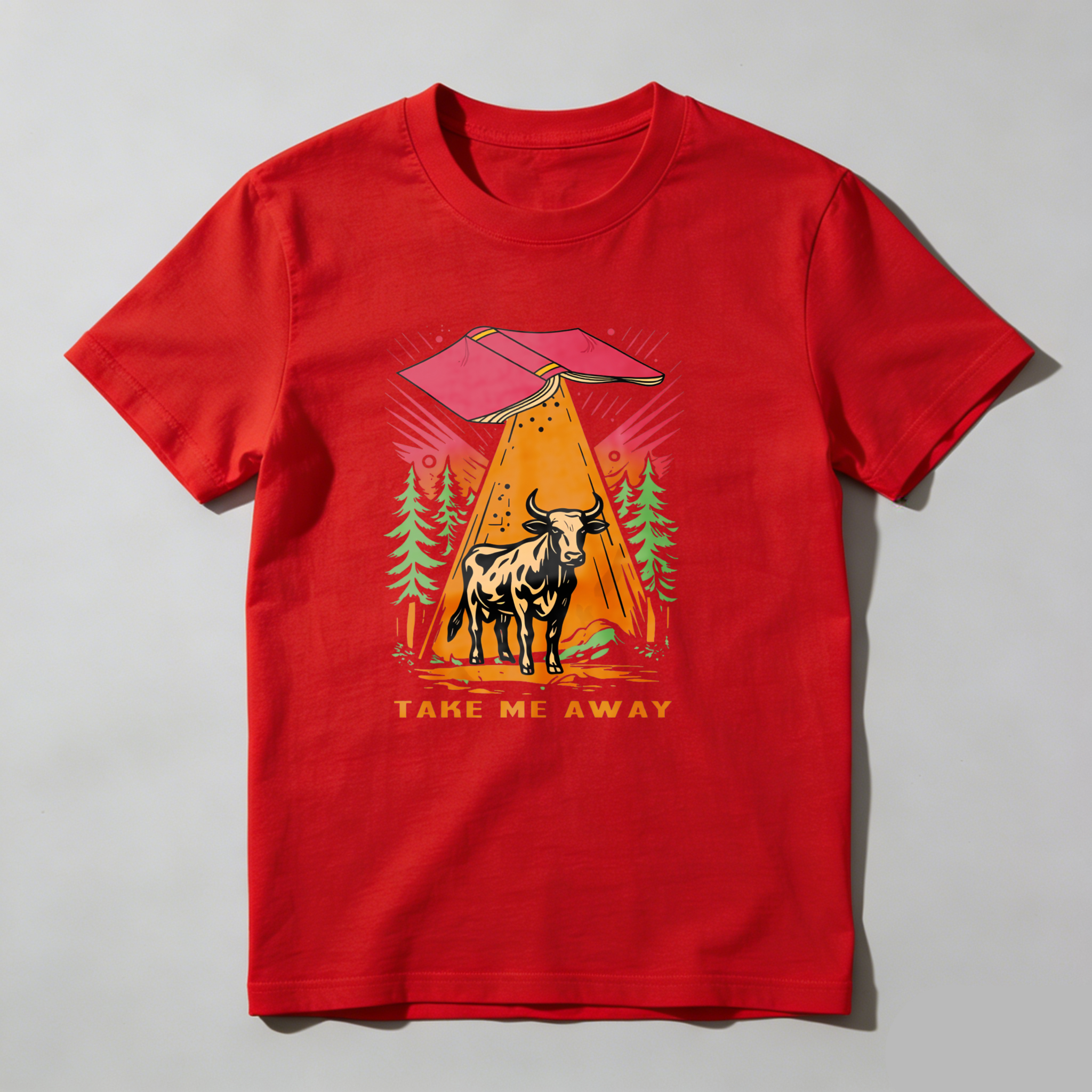 Dorawear™ Tent Bull Trees Mountain Sky Adventure Take Me Away T Shirt