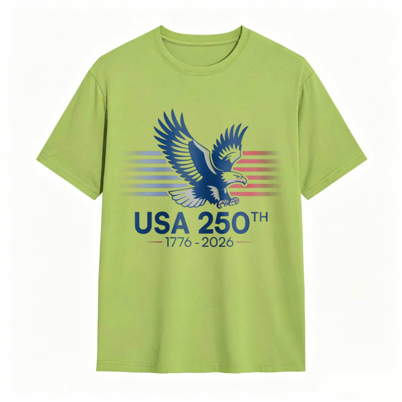 Dorawear™   Eagle And American Flag Design Usa 250th Anniversary 1776 2026 T-shirt