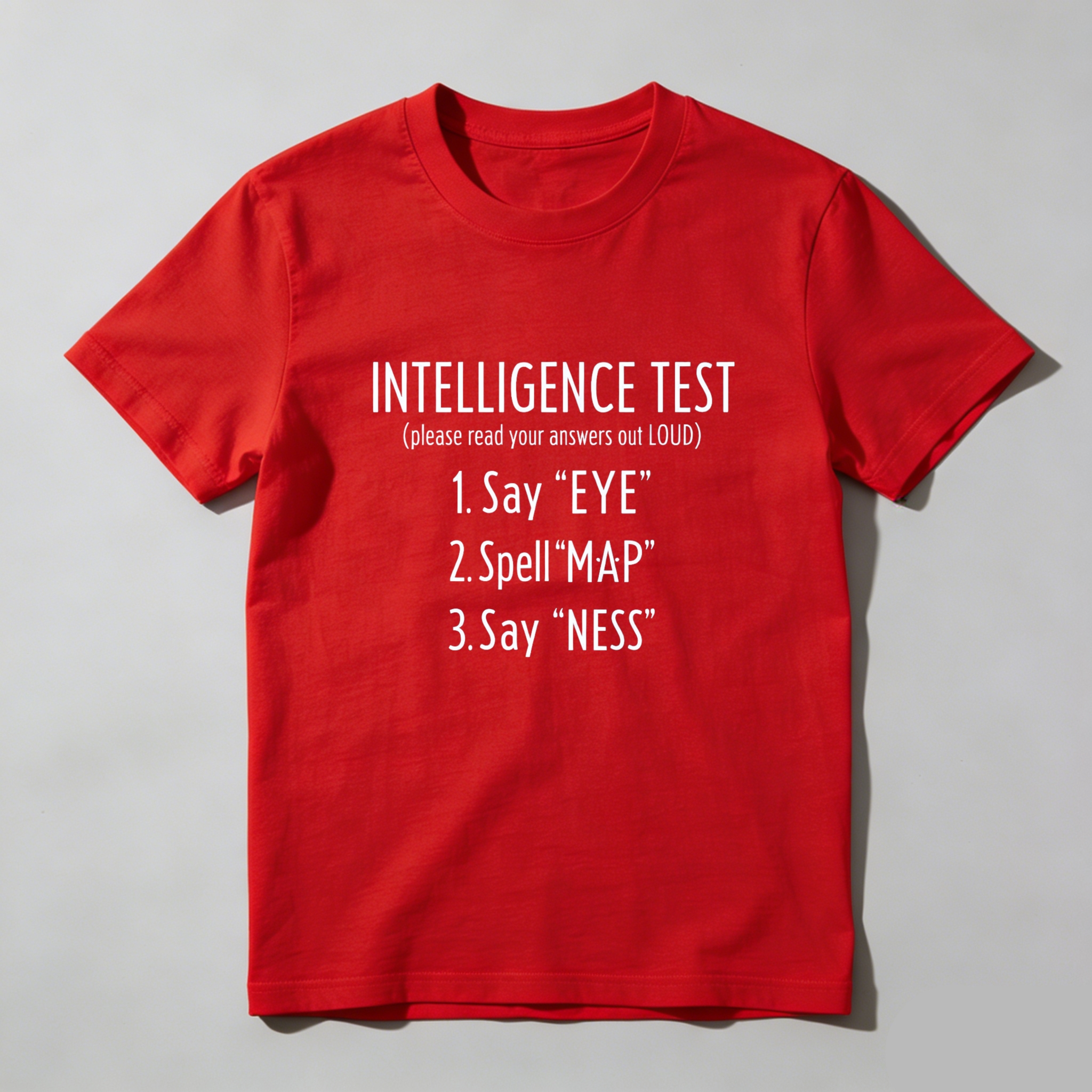Dorawear Intelligence Test Say Eye Spell Map Say Ness Pure Cotton Short Sleeve T Shirt