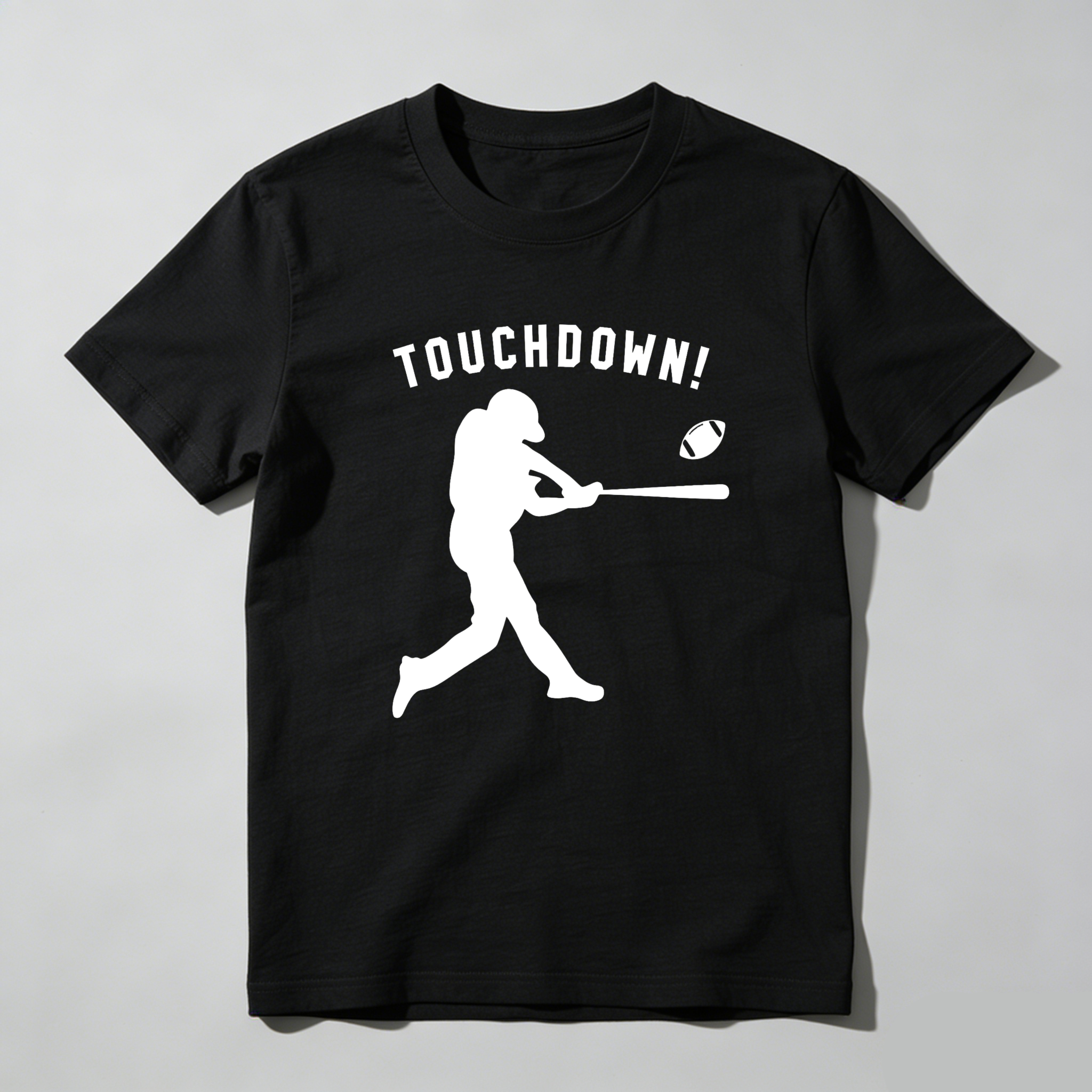 Dorawear™Touchdown Baseball Player Silhouette Design T Shirt