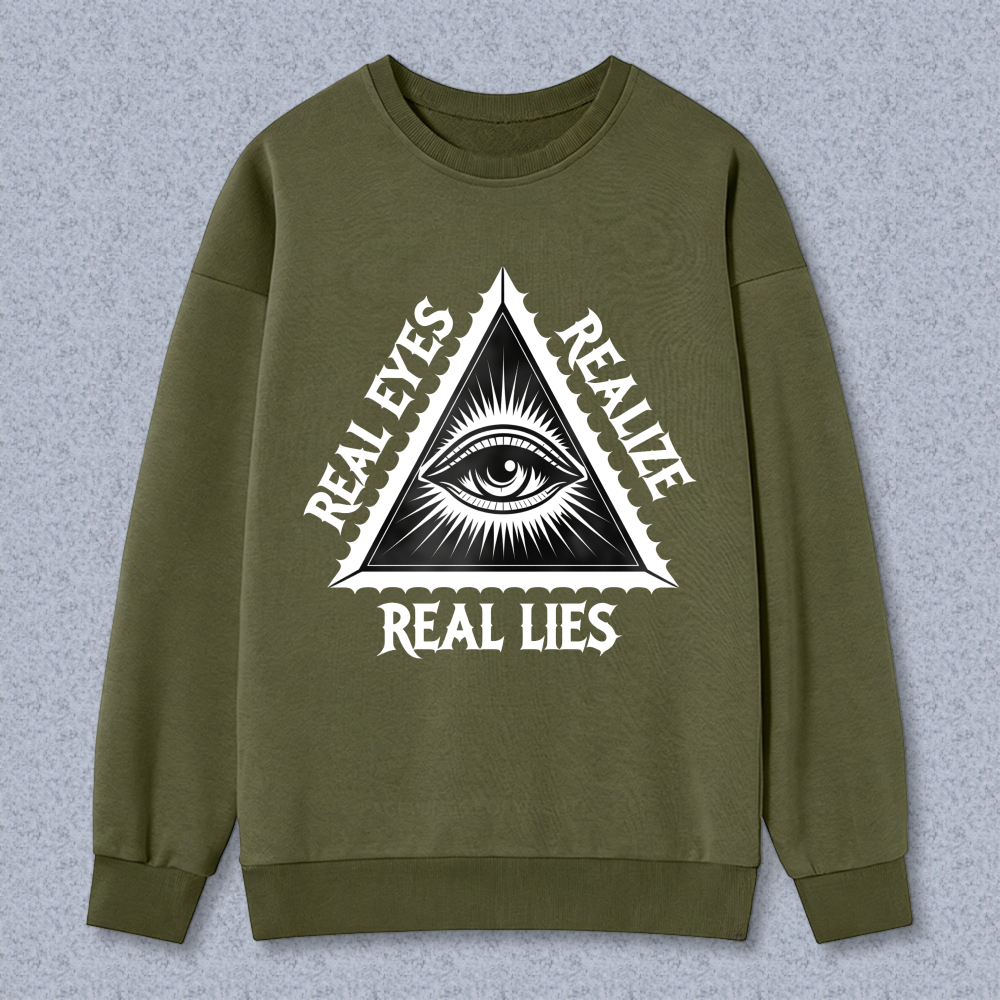 Dorawear™ All Seeing Eye Real Eyes Realize Real Lies Symbol Unisex Classic Sweatshirt(2)