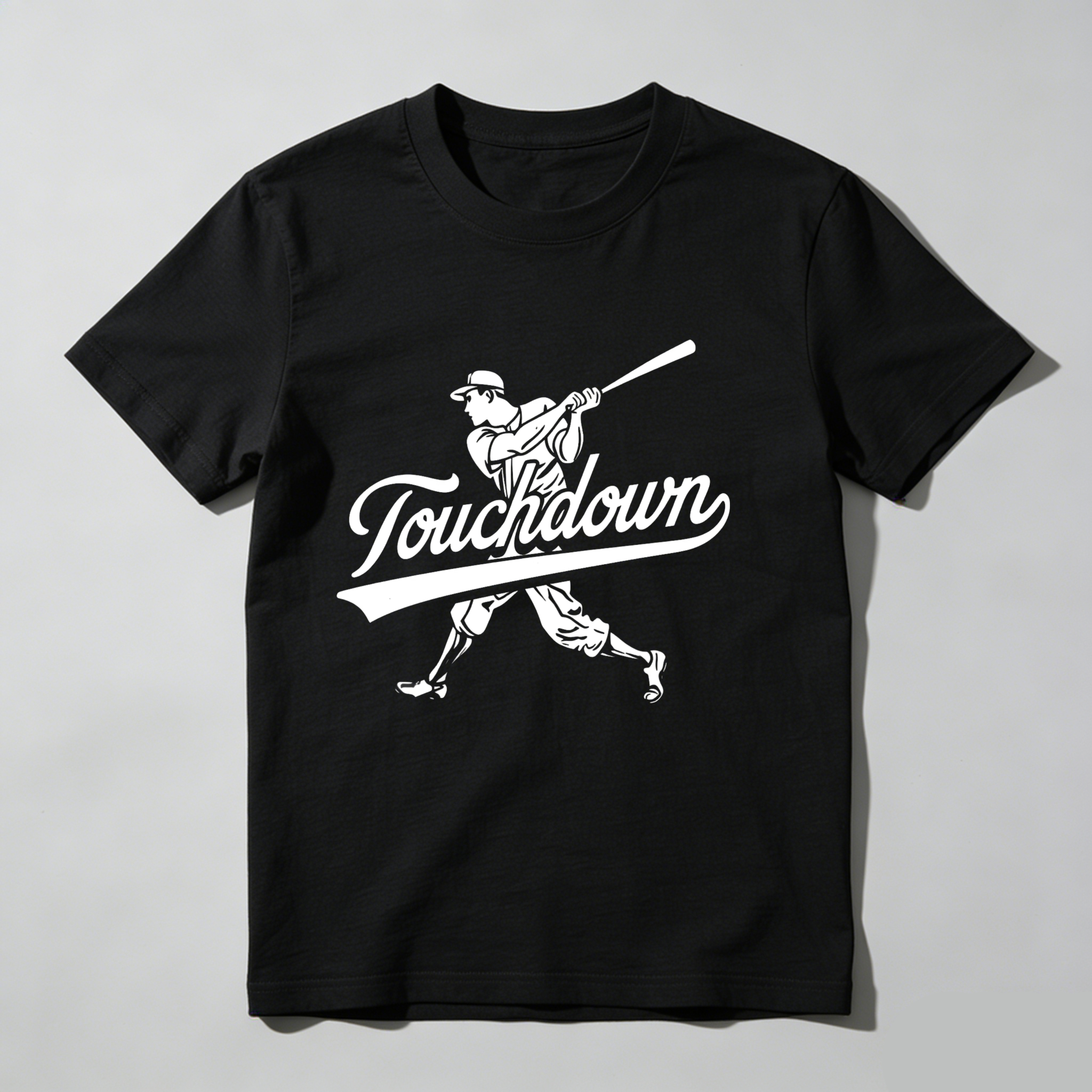 Dorawear™ Touchdown Baseball Player Swing Design  T Shirt