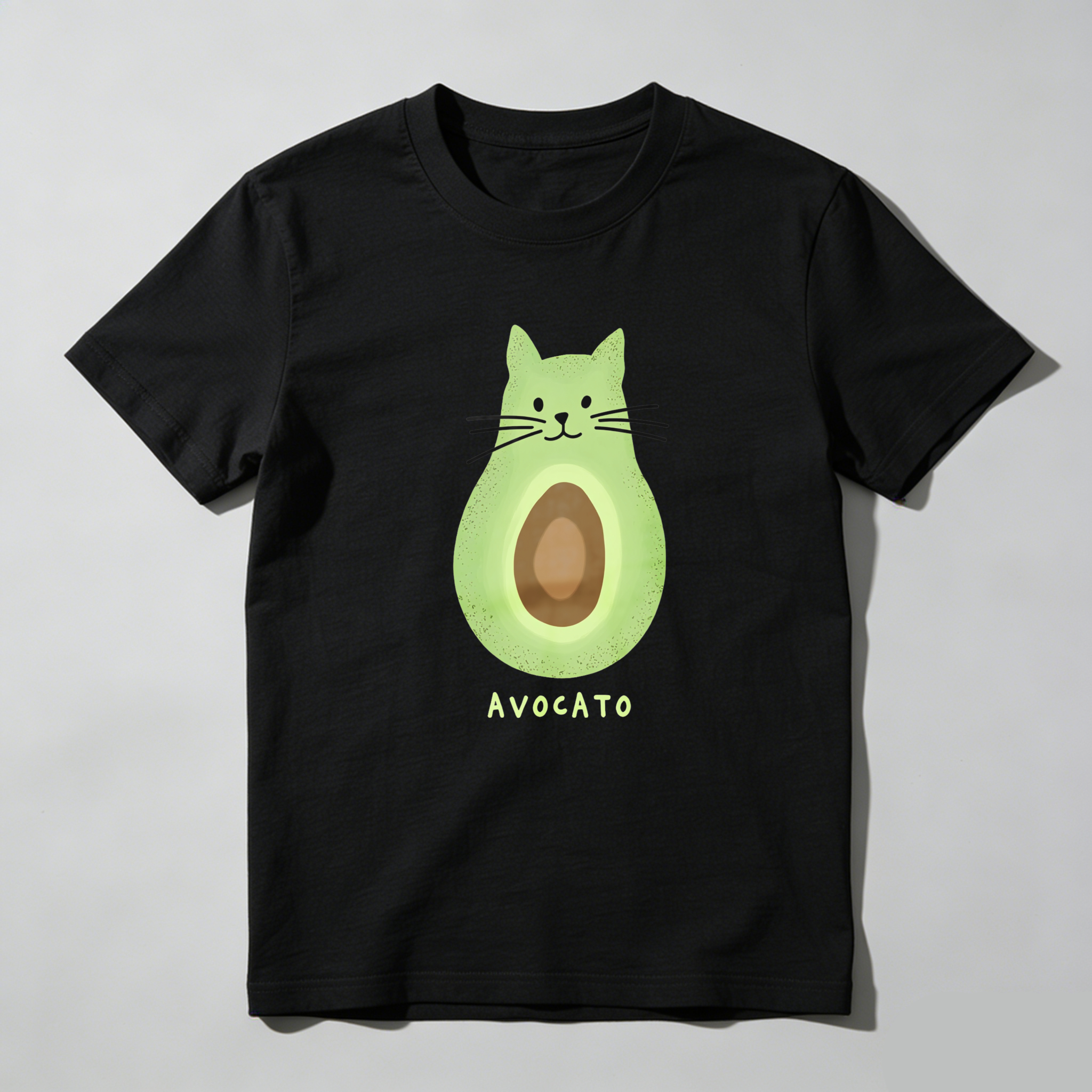 Dorawear Avocado Cat Face With Text Avocato T Shirt