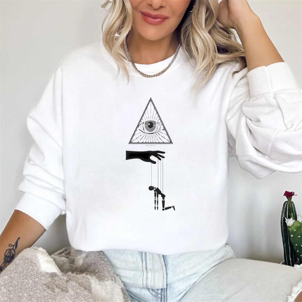 Dorawear™ All Seeing Eye Pyramid Hand Puppet Unisex Classic Sweatshirt