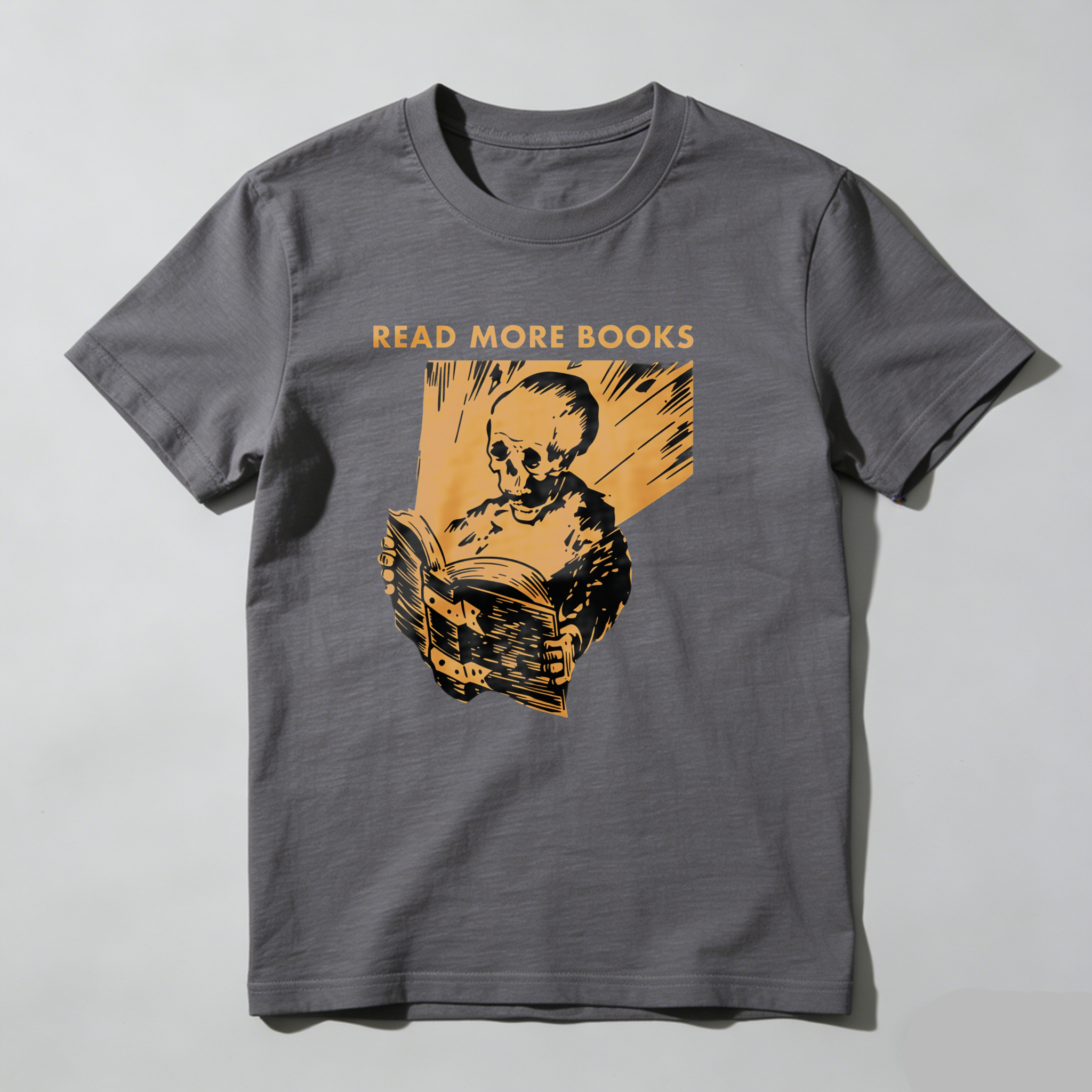 Dorawear™ Read More Books Skeleton Reading Book T Shirt