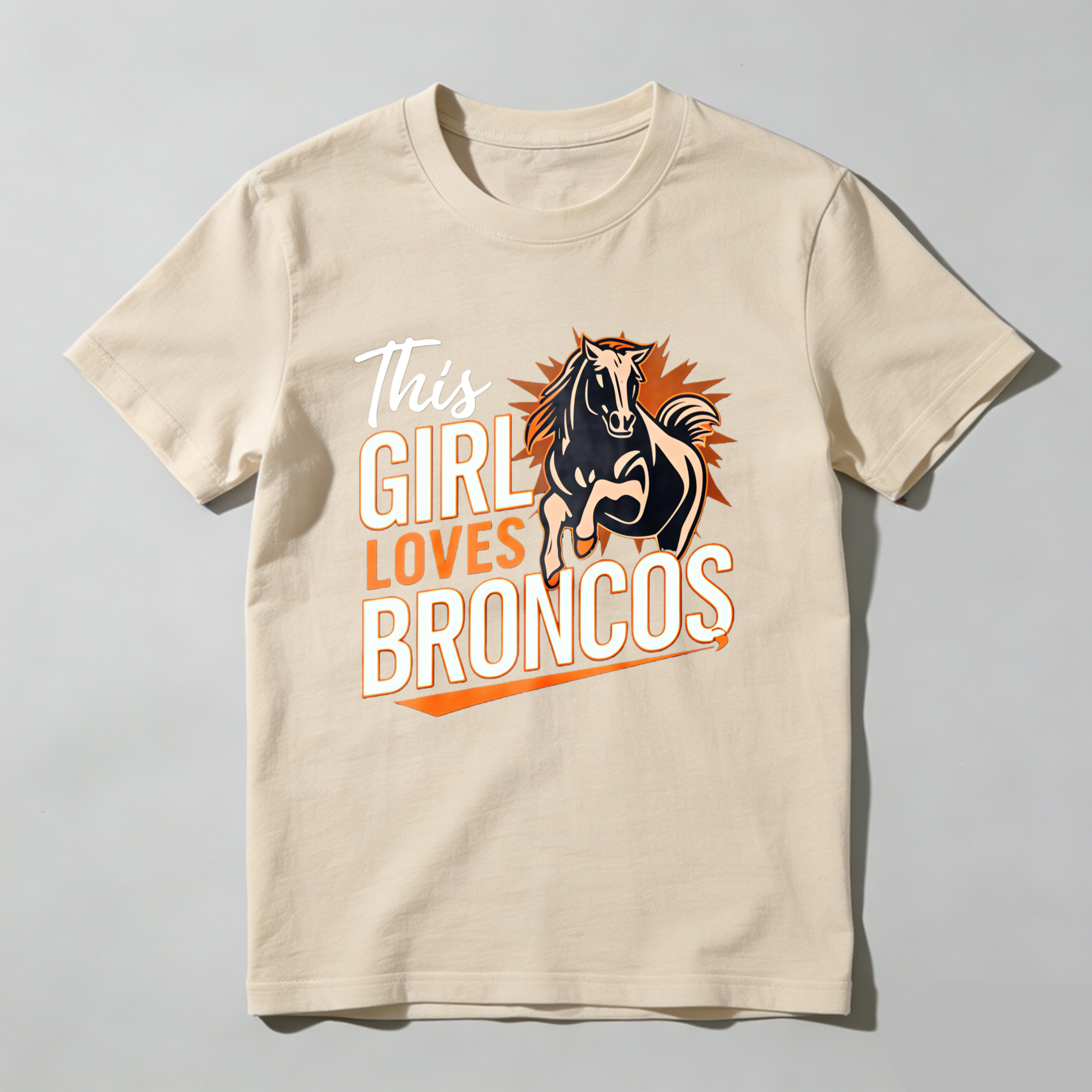 Dorawear™  This Girl Loves Broncos Horse T Shirt