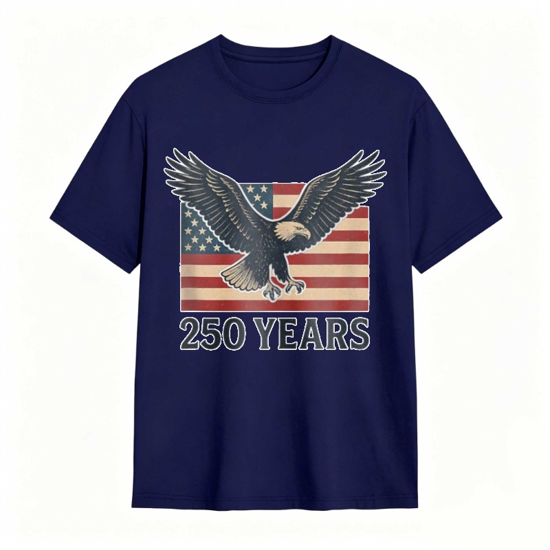 American Eagle With Flag And 250 Years Text T-shirt