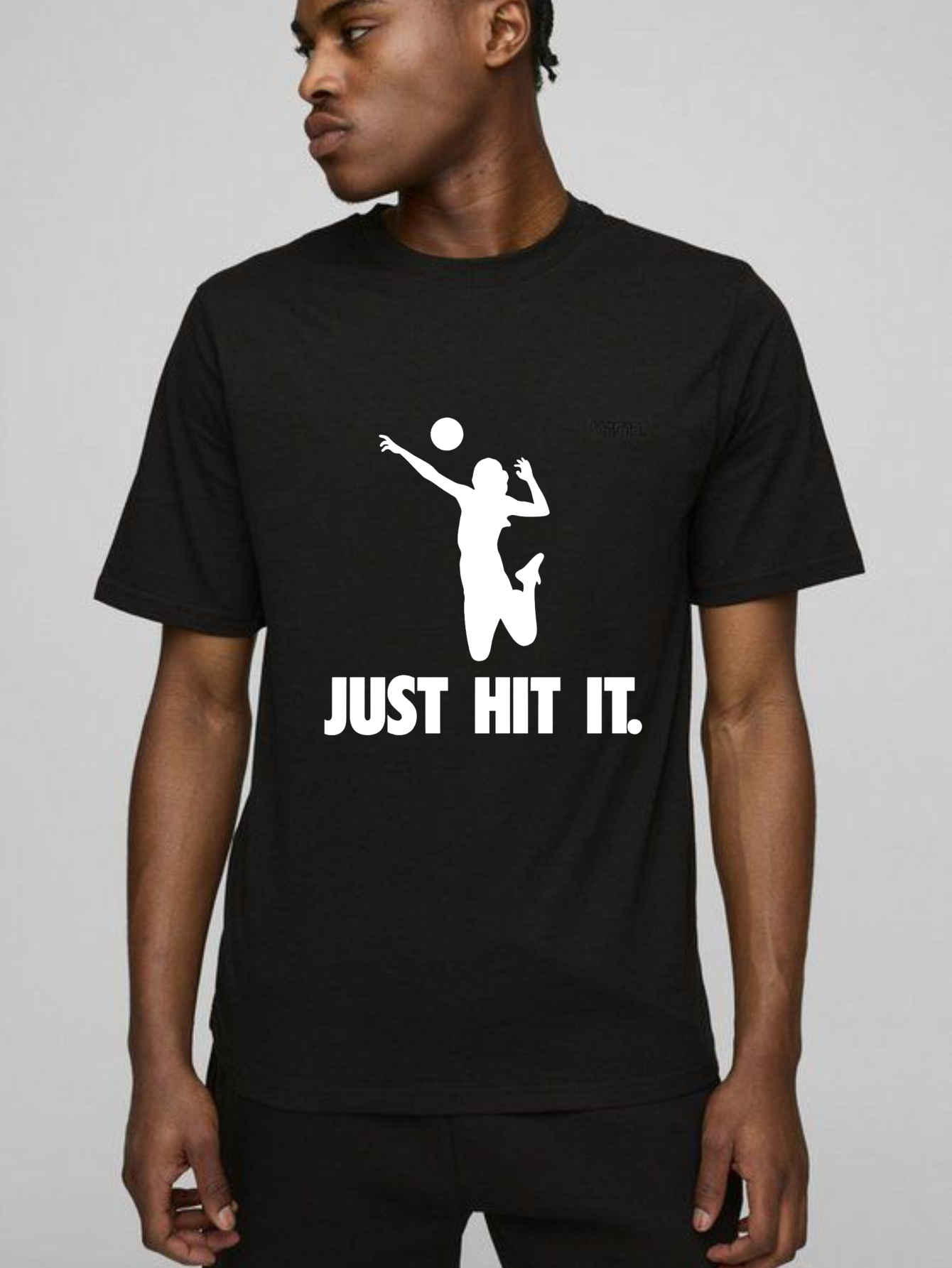 Dorawear™ Volleyball Player Silhouette Just Hit It  T Shirt