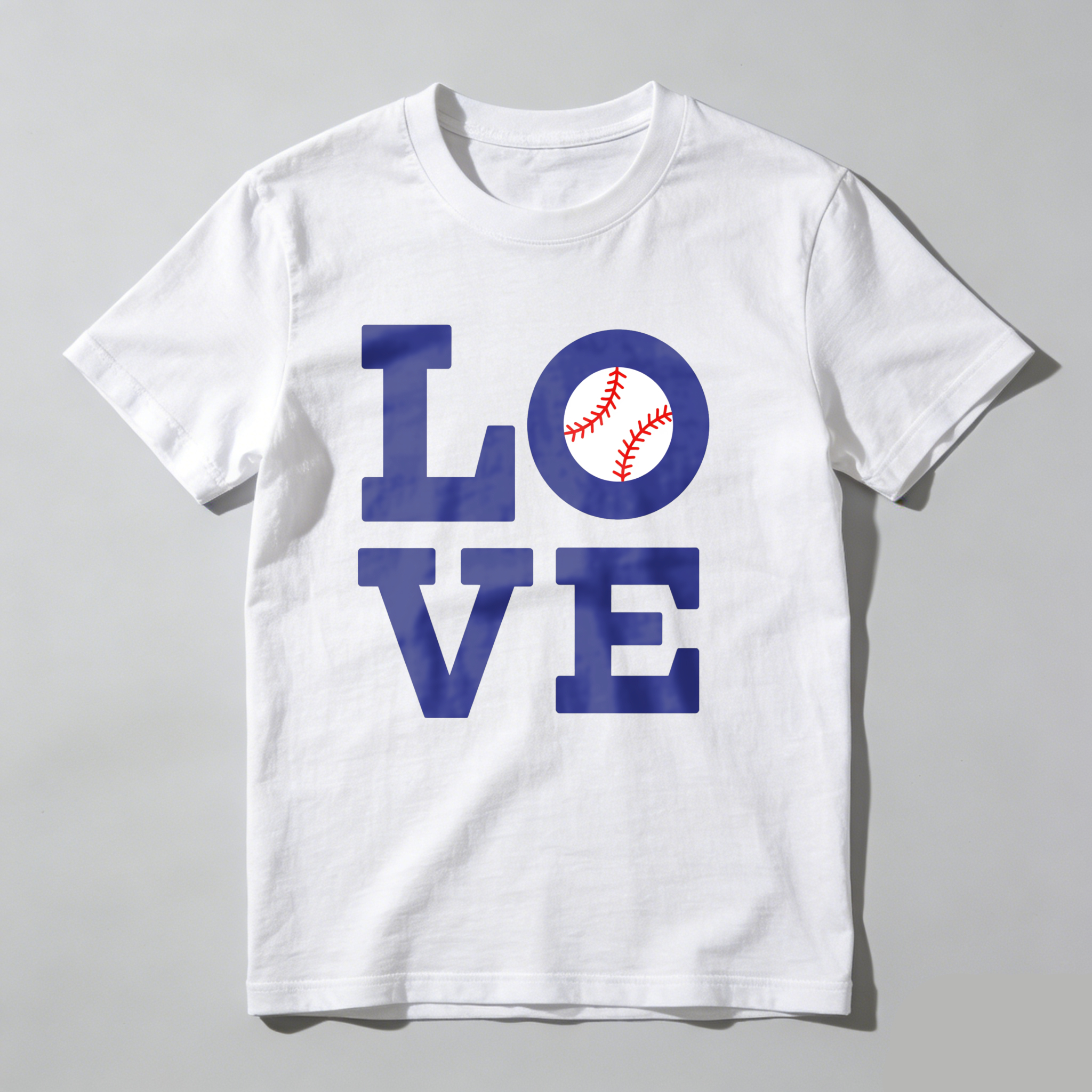 Dorawear™Love Baseball Design On Black Shirt T Shirt