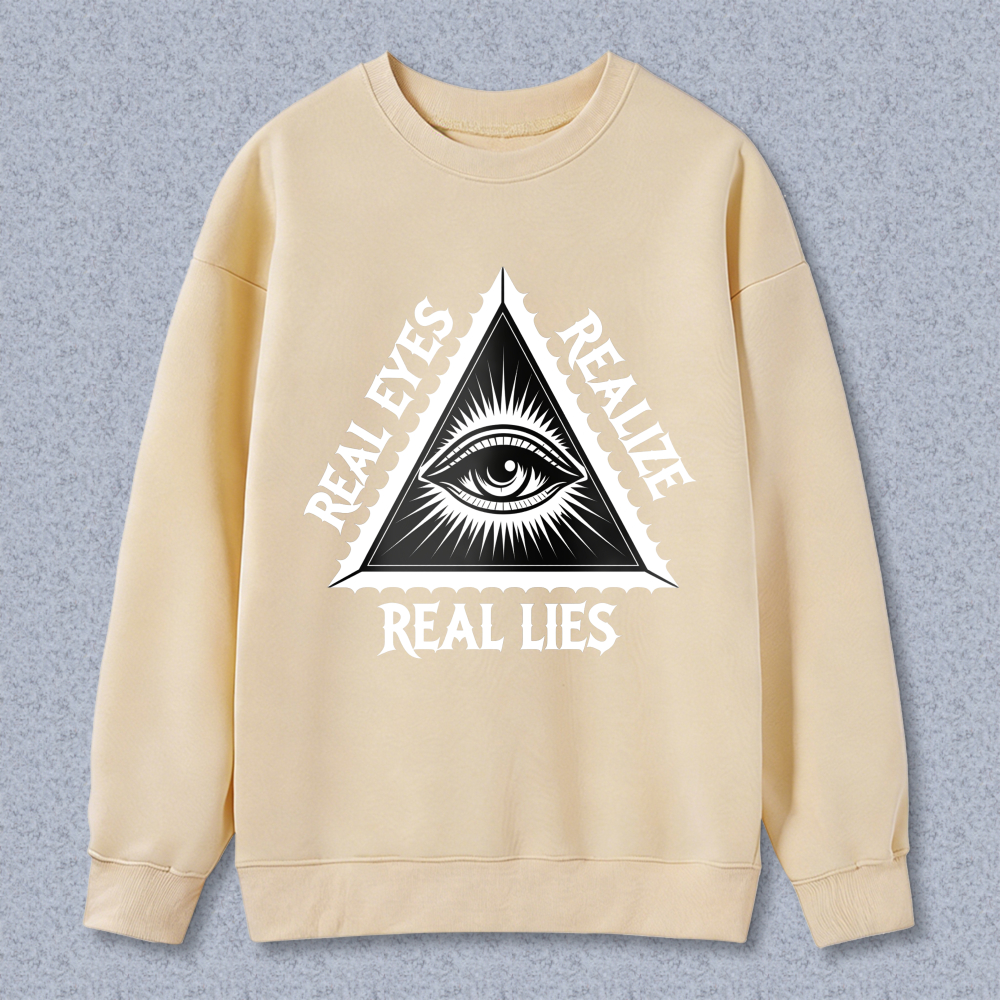 Dorawear™ All Seeing Eye Real Eyes Realize Real Lies Symbol Unisex Classic Sweatshirt(2)