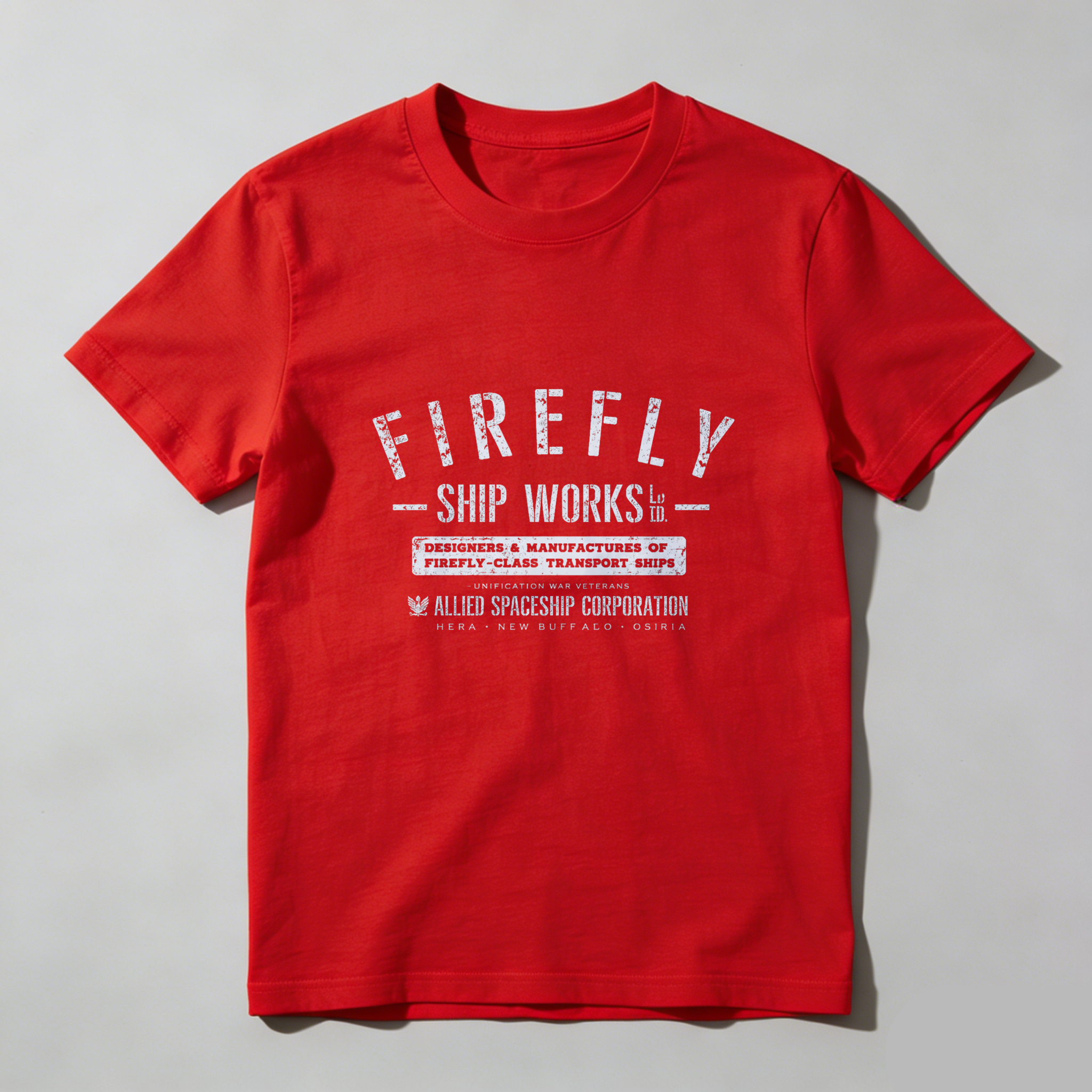 Dorawear Firefly Ship Works Designers Manufacturers Pure Cotton Short Sleeve T-Shirt