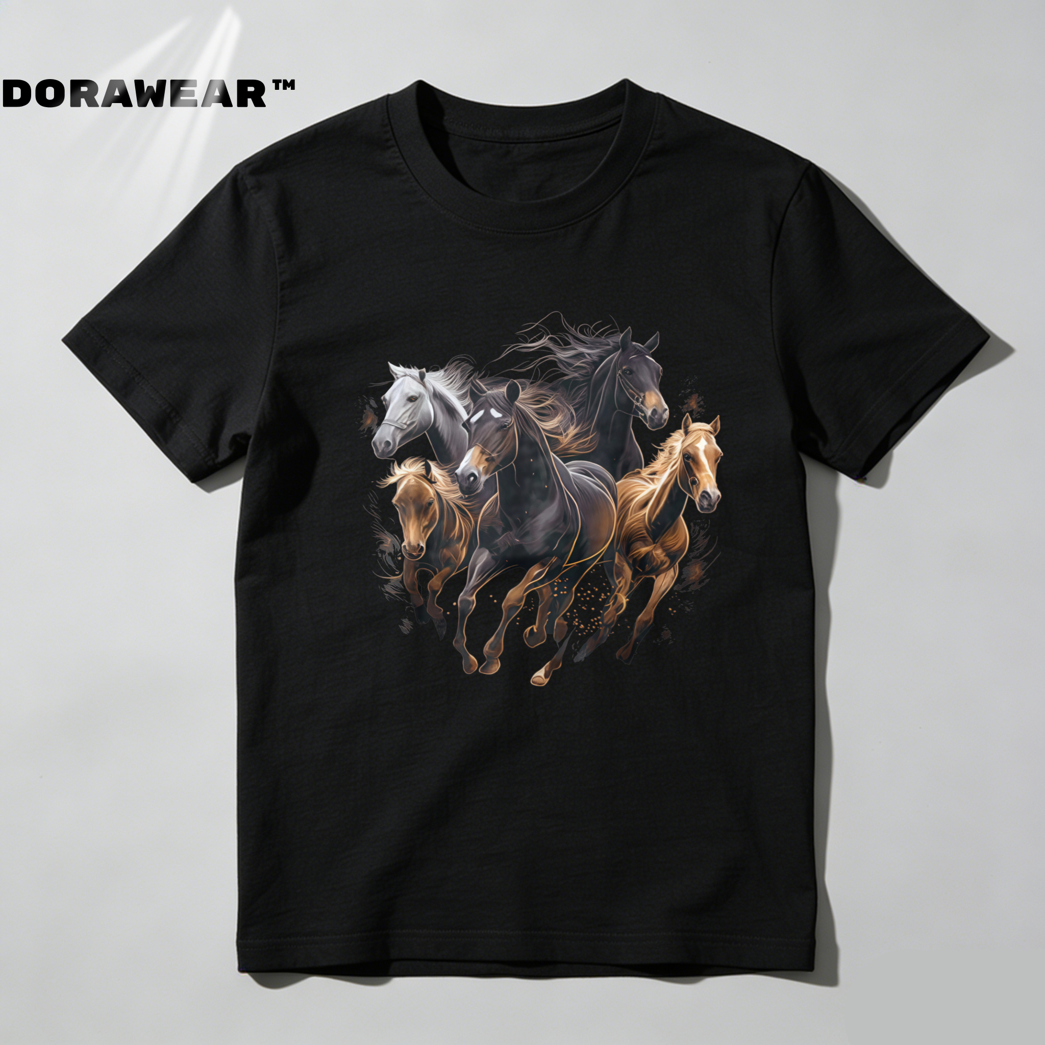 Dorawear™  Horse Gallop Dynamic Artistic Design Print T Shirt