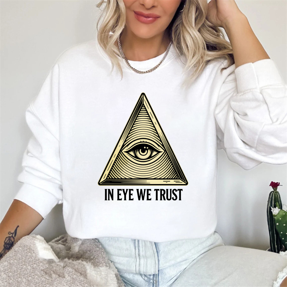 Dorawear™ All Seeing Eye Pyramid Symbol In Eye We Trust Unisex Classic Sweatshirt