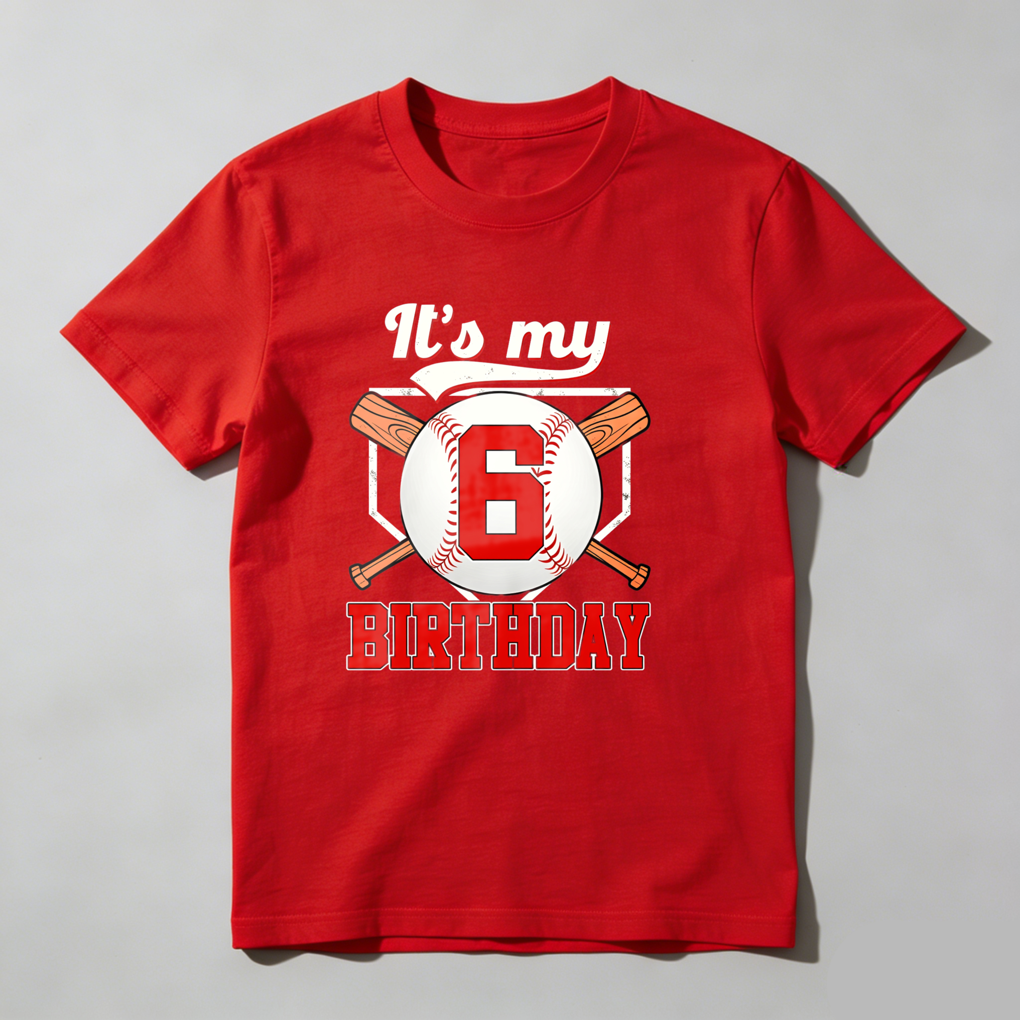 Dorawear™ It's My 6 Birthday Baseball Design T Shirt