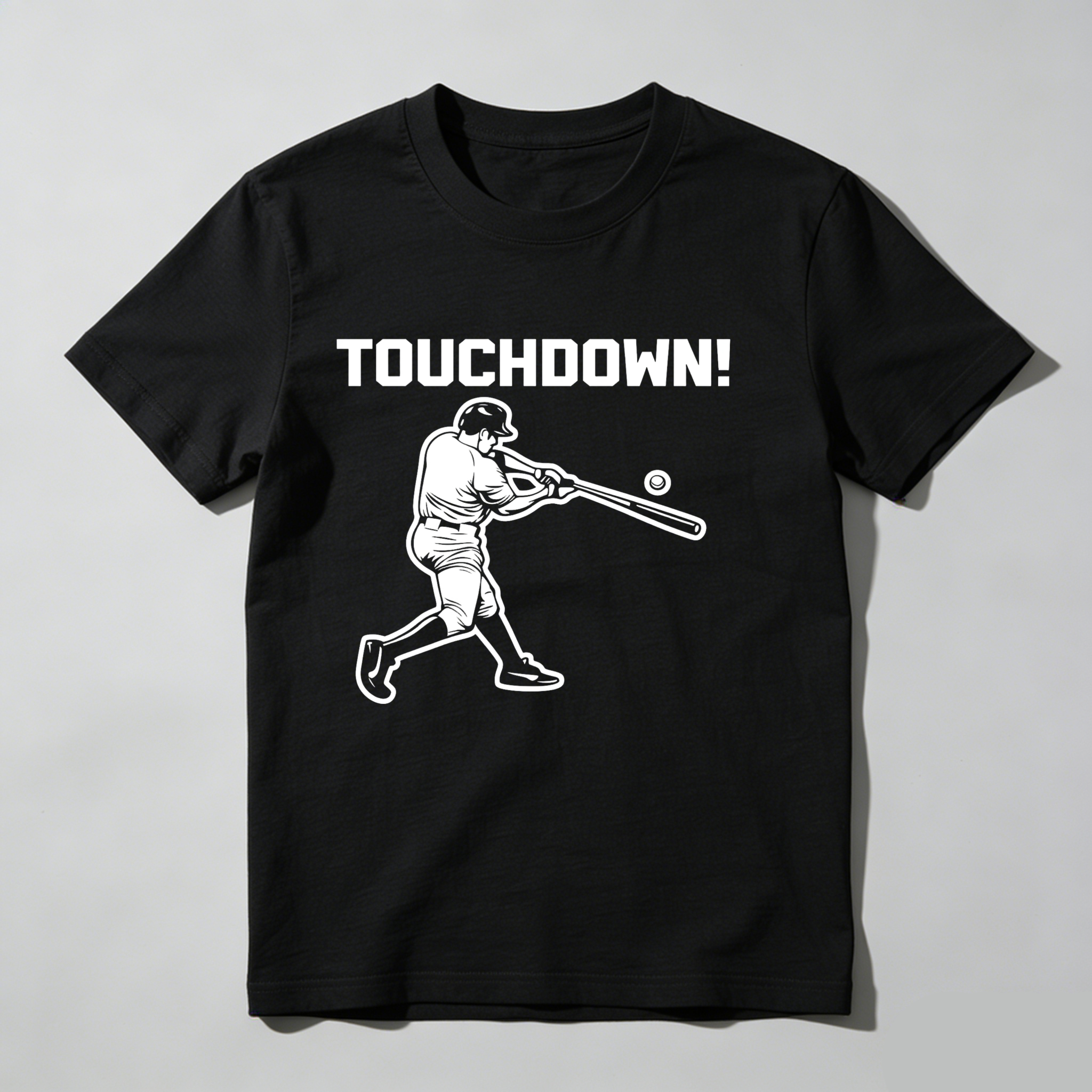 Dorawear™ Touchdown Baseball Player Swinging Bat  T Shirt
