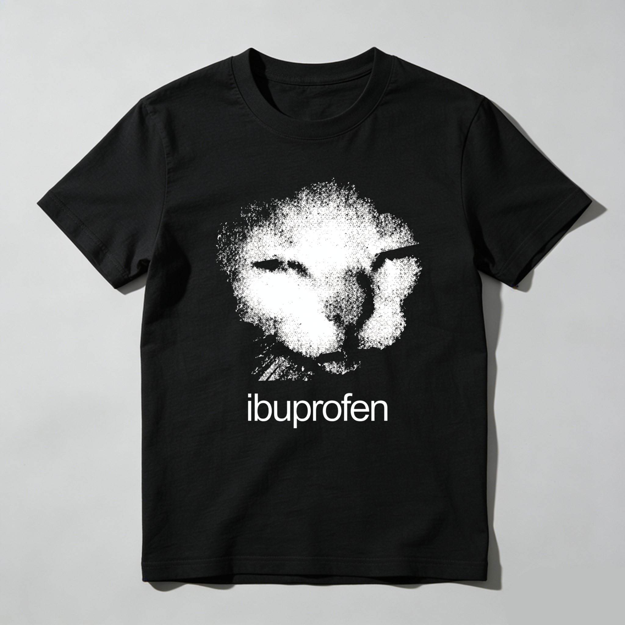 Dorawear™ Cat Face With Ibuprofen Text T Shirt