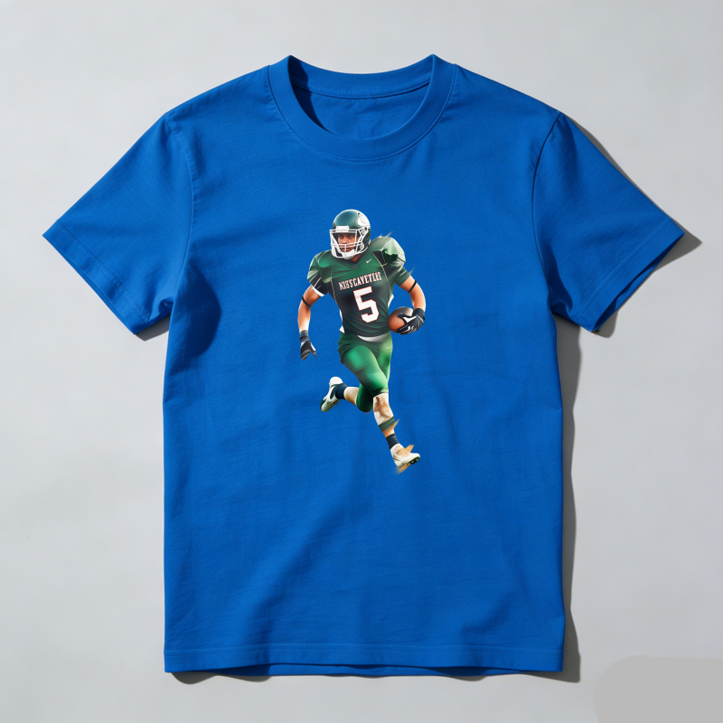 Dorawear™ Football Player In Green Uniform Running T Shirt