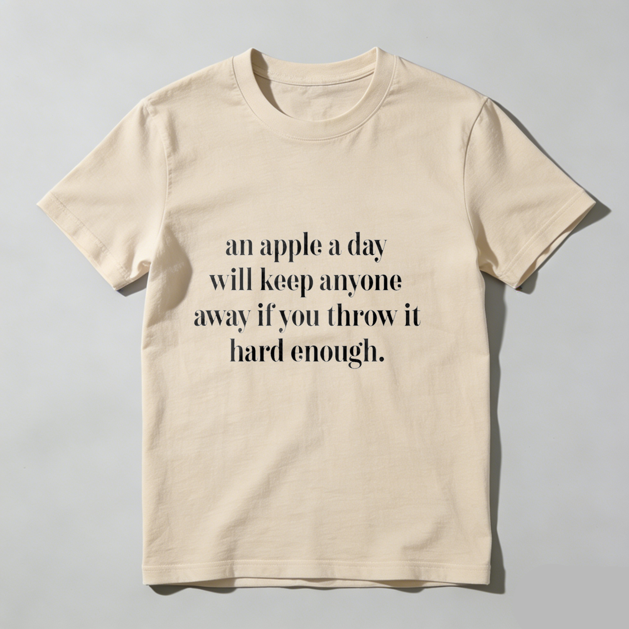 Dorawear An Apple A Day Will Keep Anyone Away If You Throw It Hard Enough T Shirt